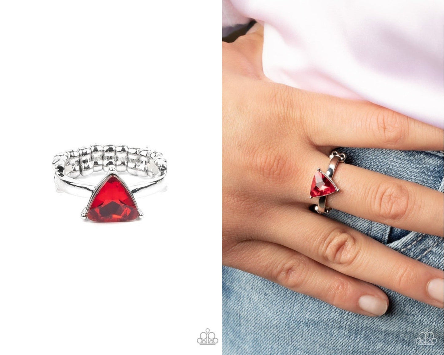 Tenacious Twinkle - Red Rhinestone Ring - Paparazzi Accessories
