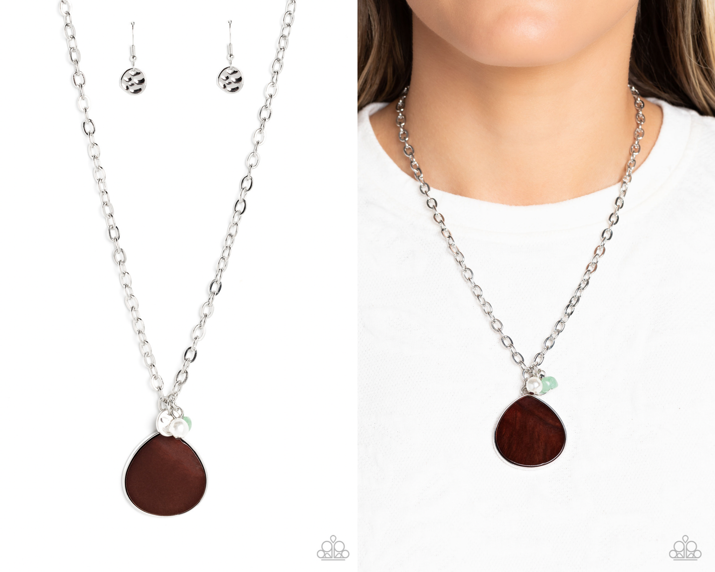 I Put A SHELL On You - Brown Pendant Necklace - Paparazzi Accessories