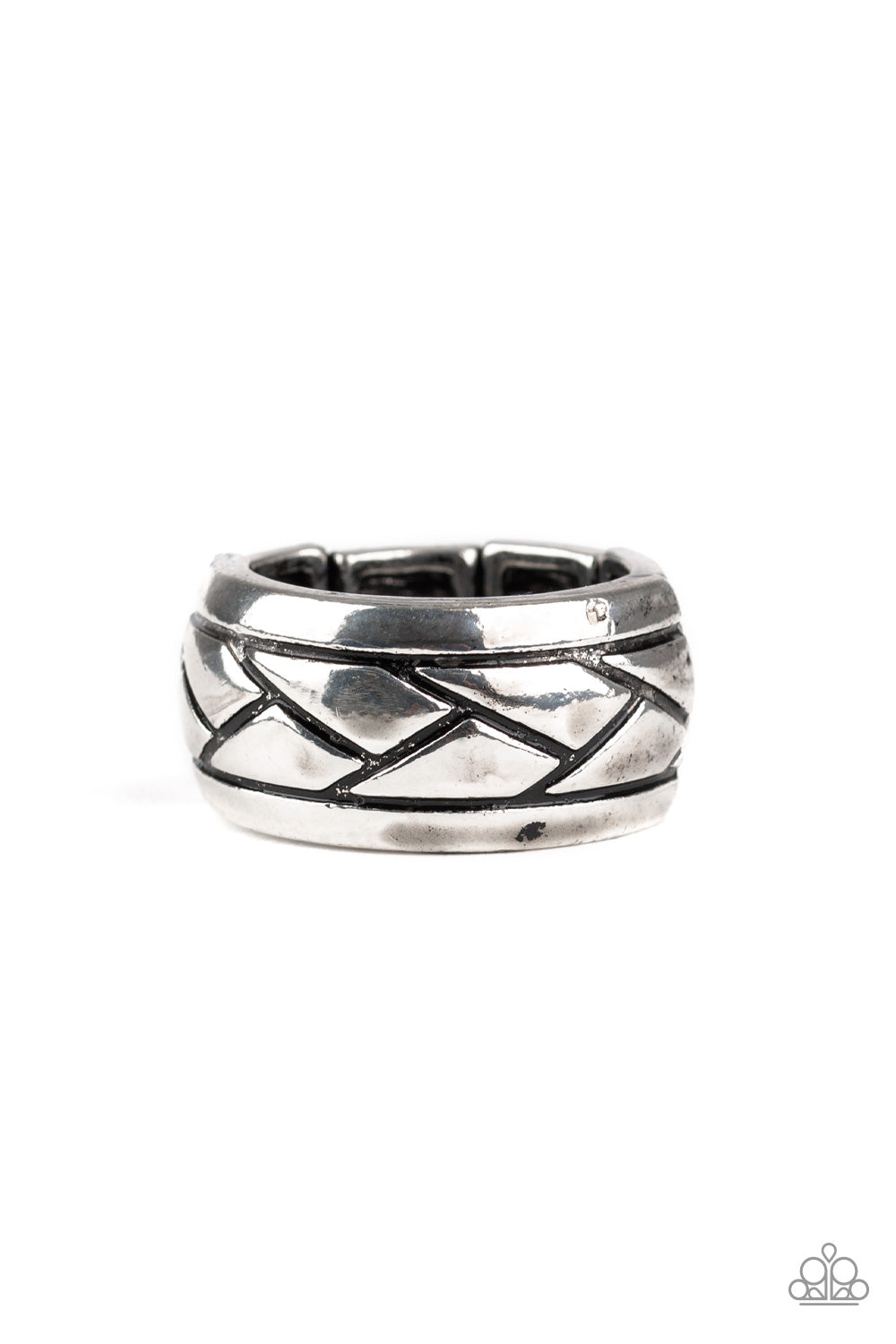 Incline - Silver Urban Ring - Paparazzi Accessories