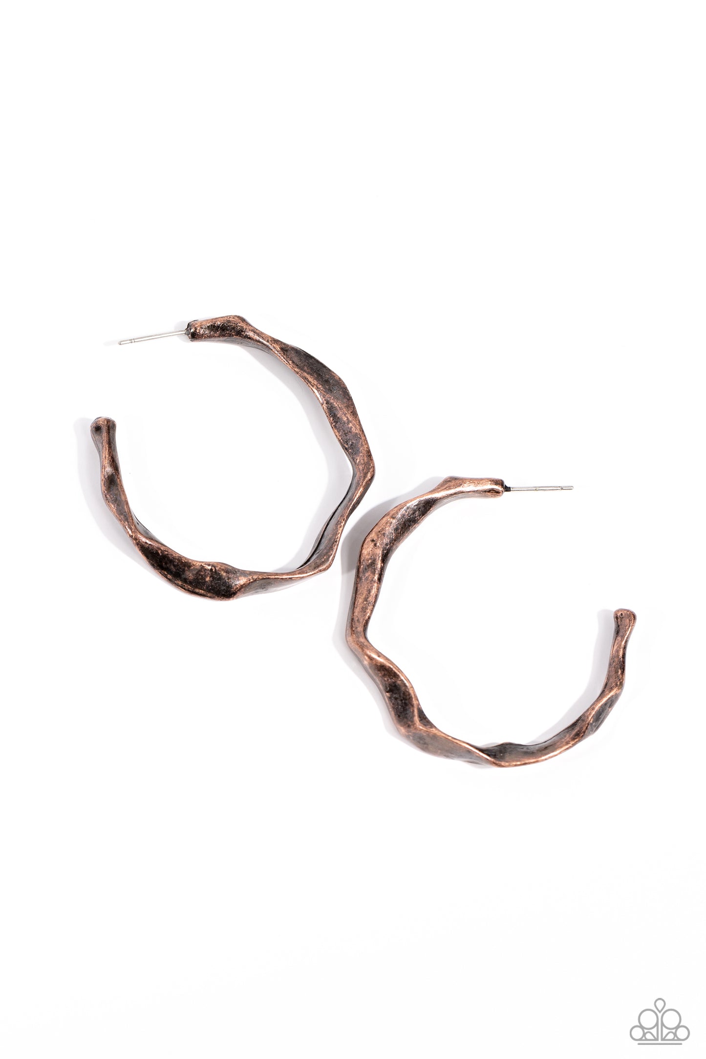 Coveted Curves - Copper Hoop Earrings - Paparazzi Accessories