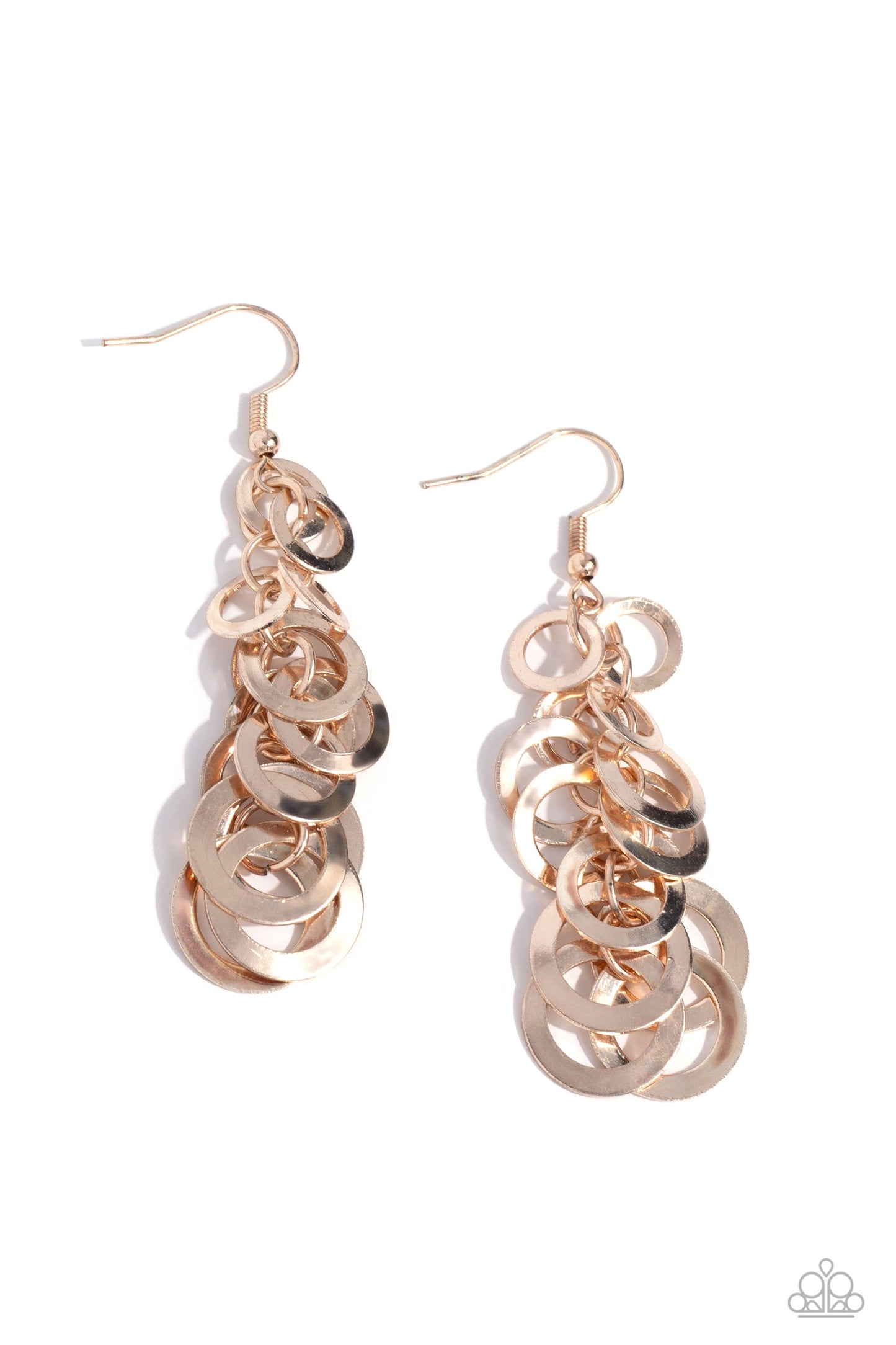 Closed Circuit Sass - Rose Gold Fishhook Earrings - Paparazzi Accessories