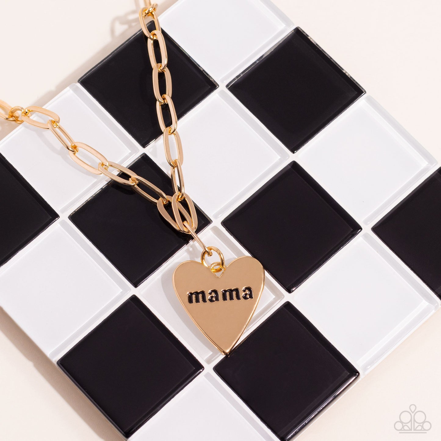Mama Cant Buy You Love - Gold Heart Pendant Necklace - Paparazzi Accessories