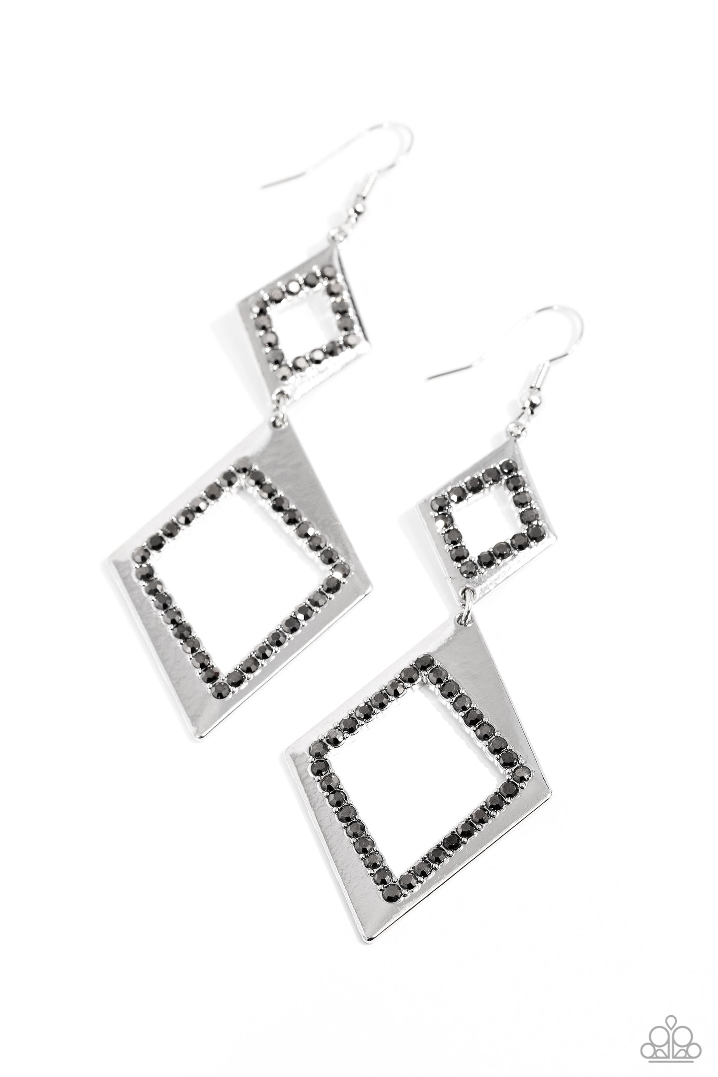 Deco Decoupage - Silver Fishhook Earrings - Paparazzi Accessories