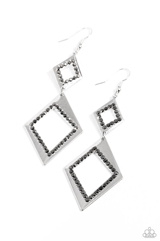 Deco Decoupage - Silver Fishhook Earrings - Paparazzi Accessories
