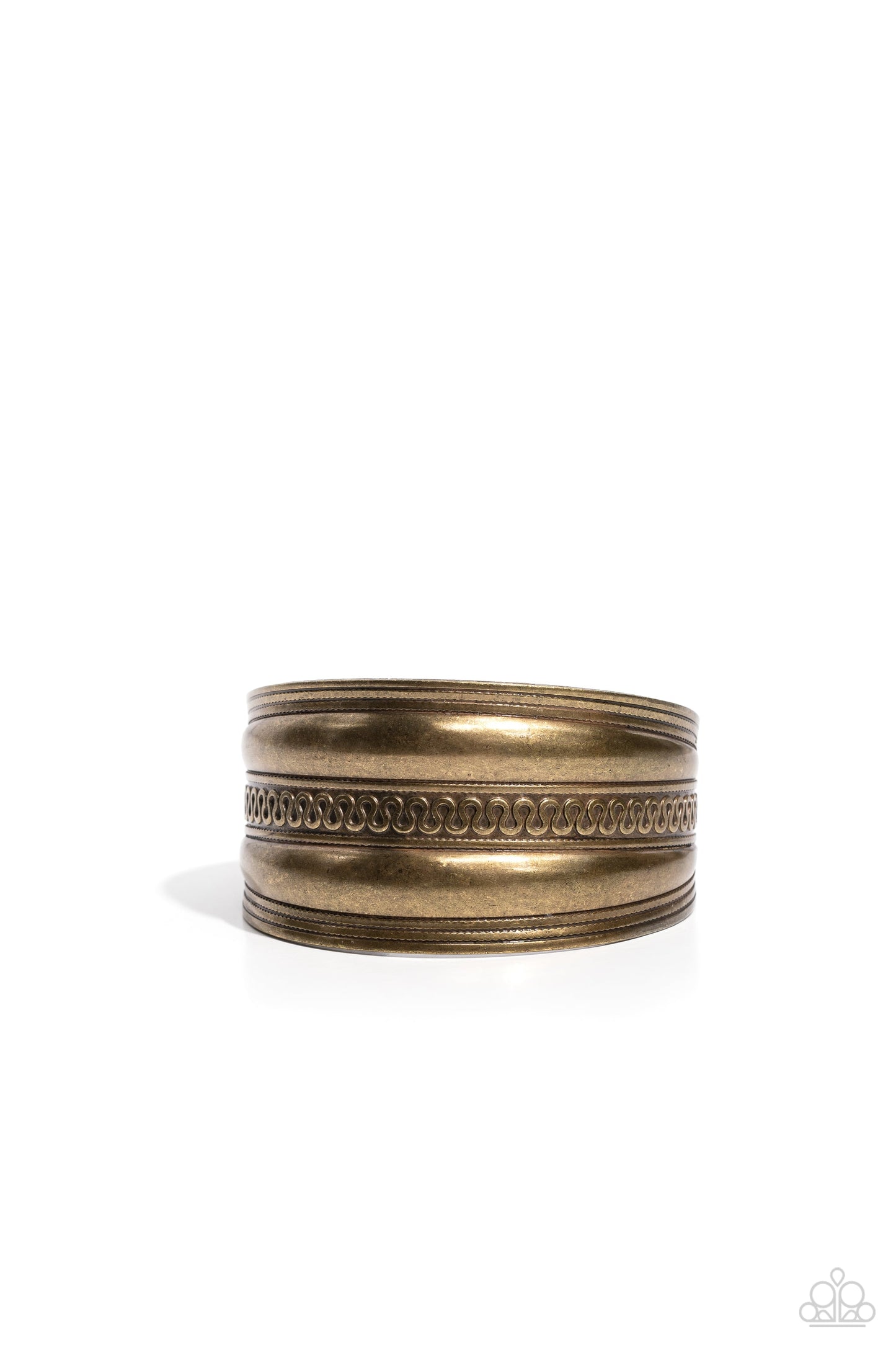 Egyptian Essence - Brass Cuff Bracelet - Paparazzi Accessories