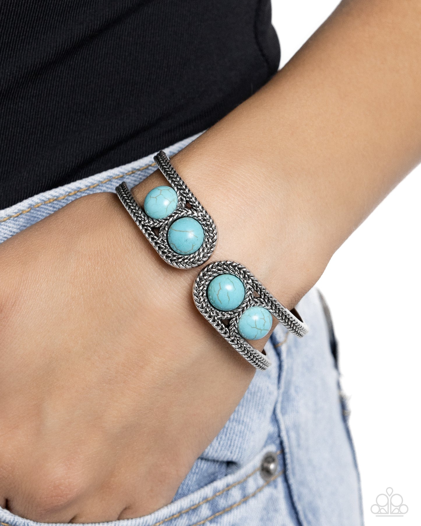 Desert Myth - Blue Hinge Bracelet - Paparazzi Accessories