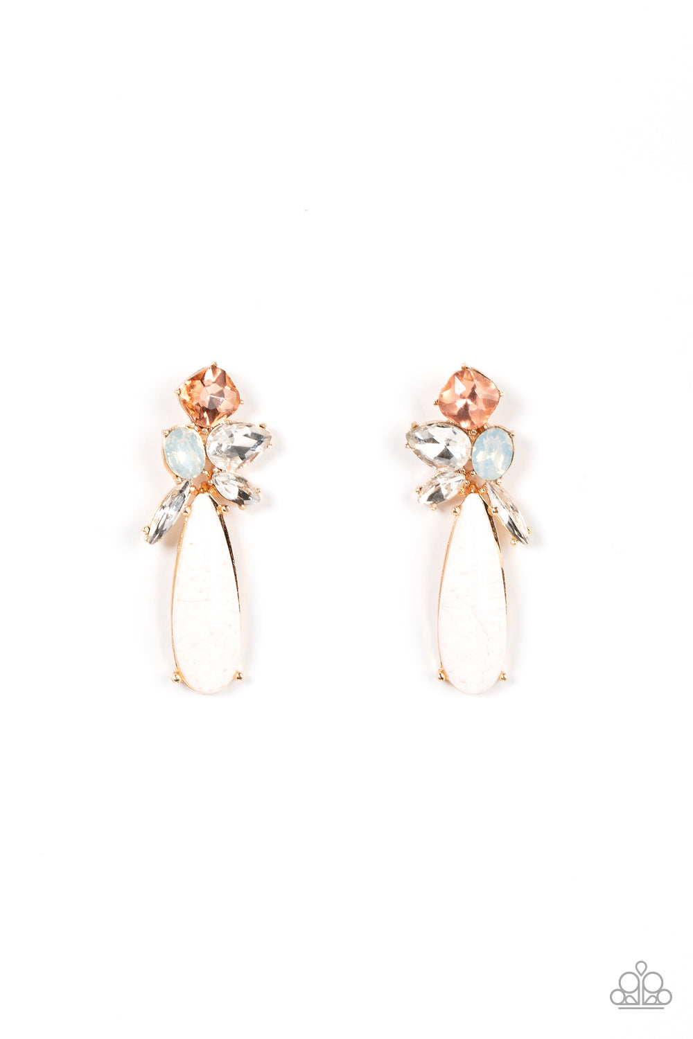 DIY Dazzle - Gold Post Earrings - Paparazzi Accessories