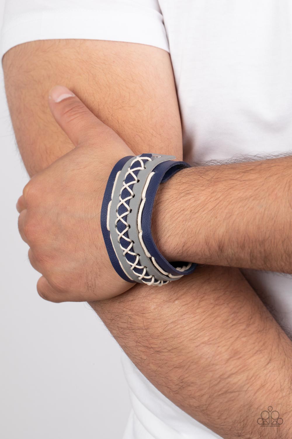 Horsing Around - Blue Urban Wrap Bracelet - Paparazzi Accessories