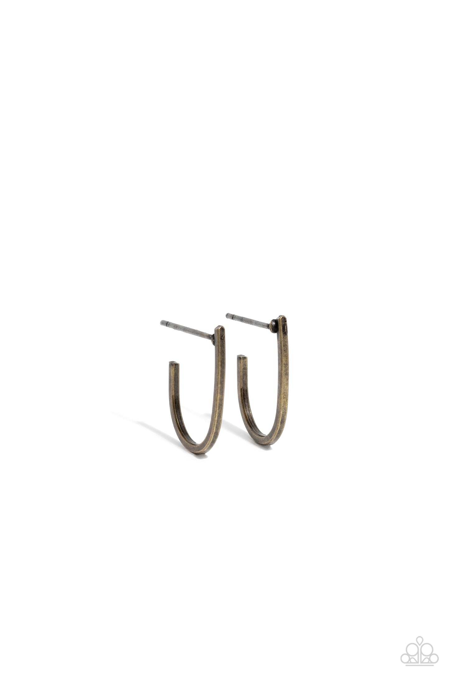Admirable Arches - Brass Hoop Earrings - Paparazzi Accessories