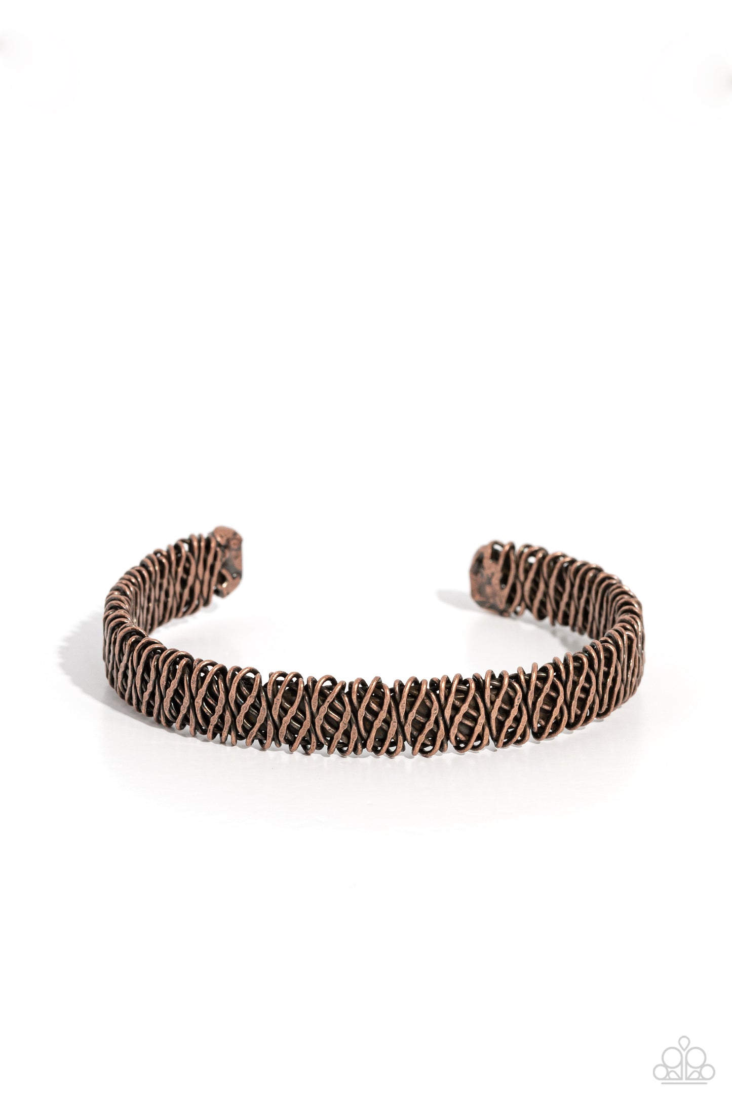Braided Bounty - Copper Cuff Urban Bracelet - Paparazzi Accessories