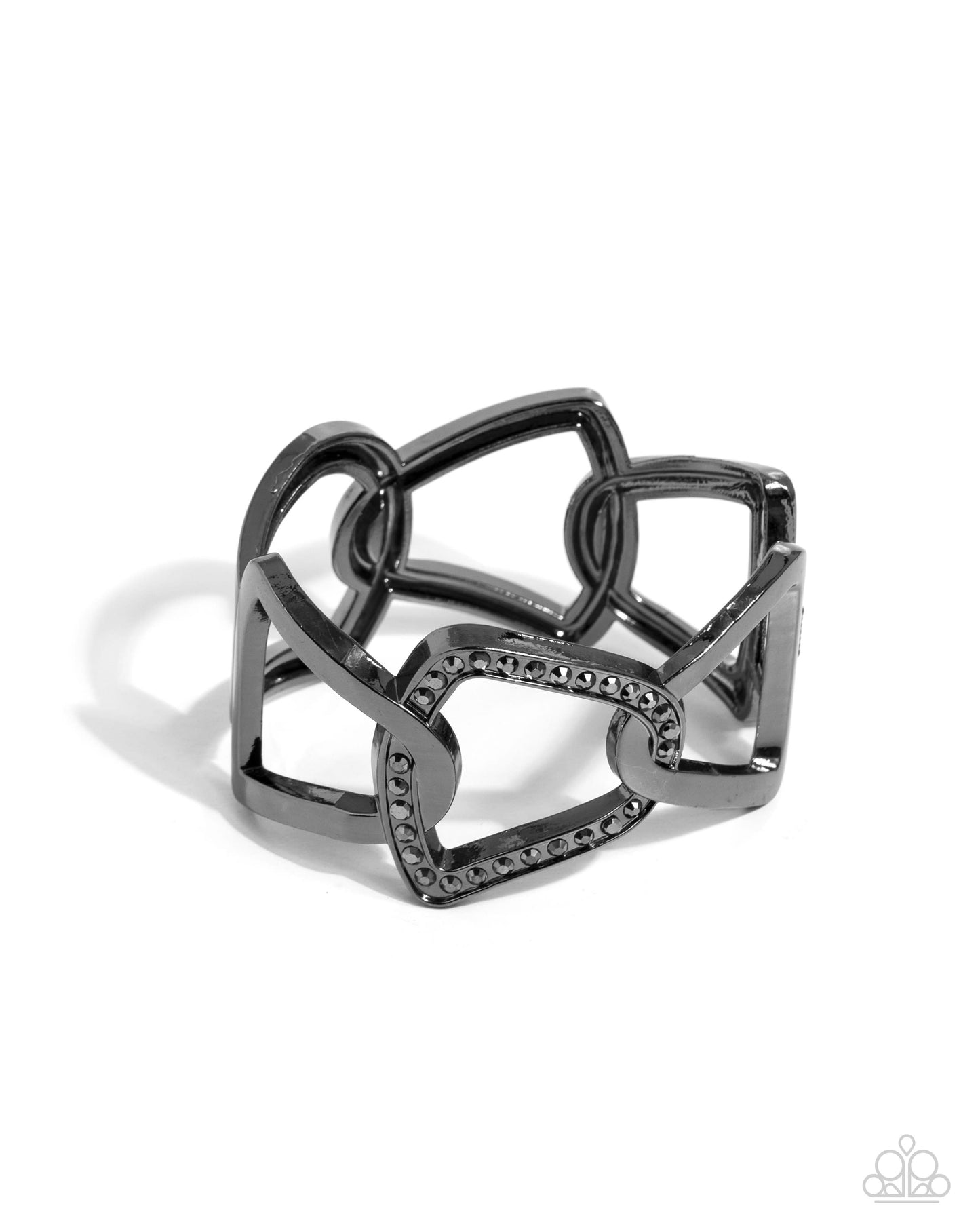 Alternative Attitude - Black Gunmetal Hinge Bracelet - Paparazzi Accessories