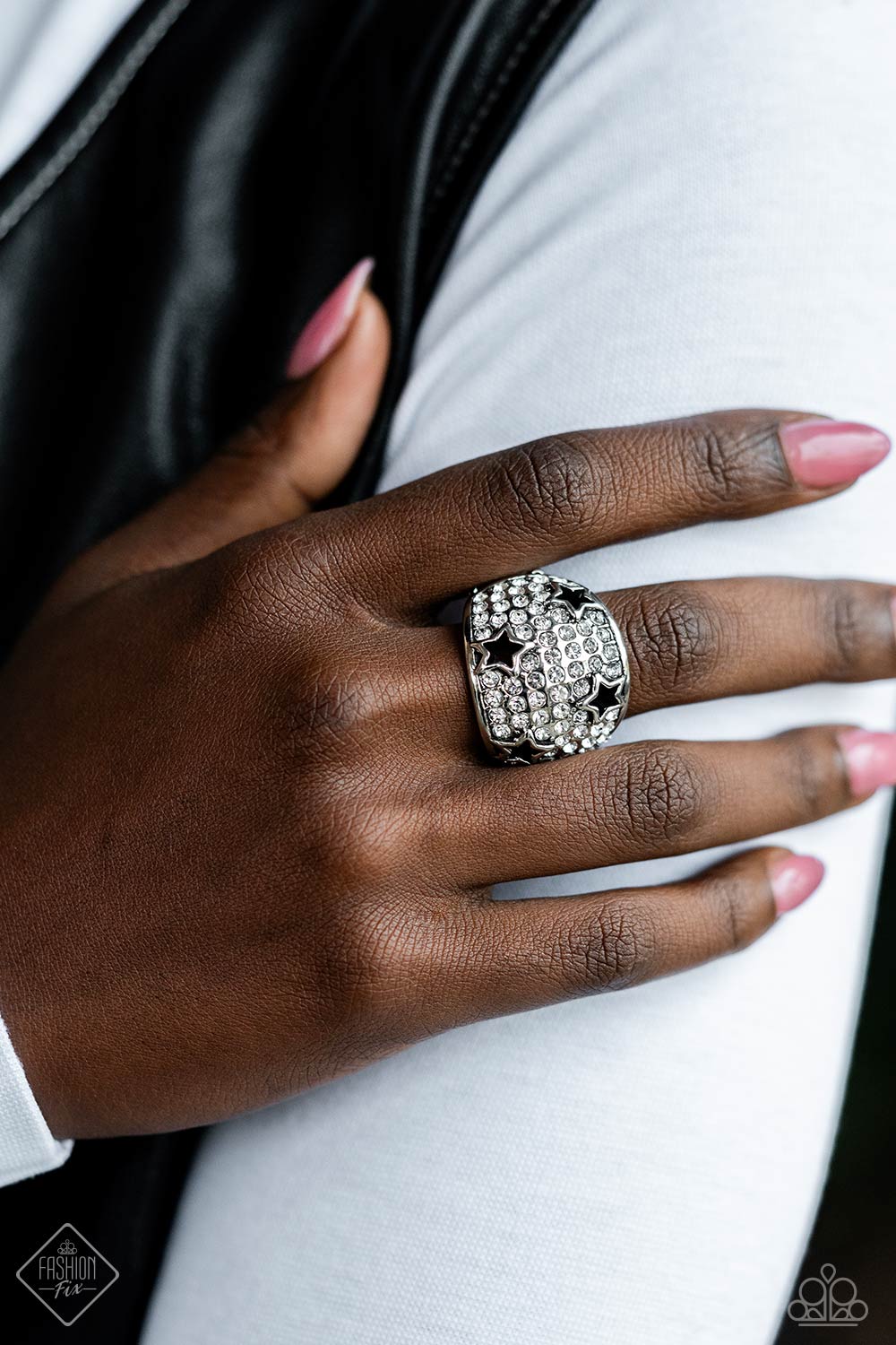 Reliable Radiance - White Star Ring - Paparazzi Accessories