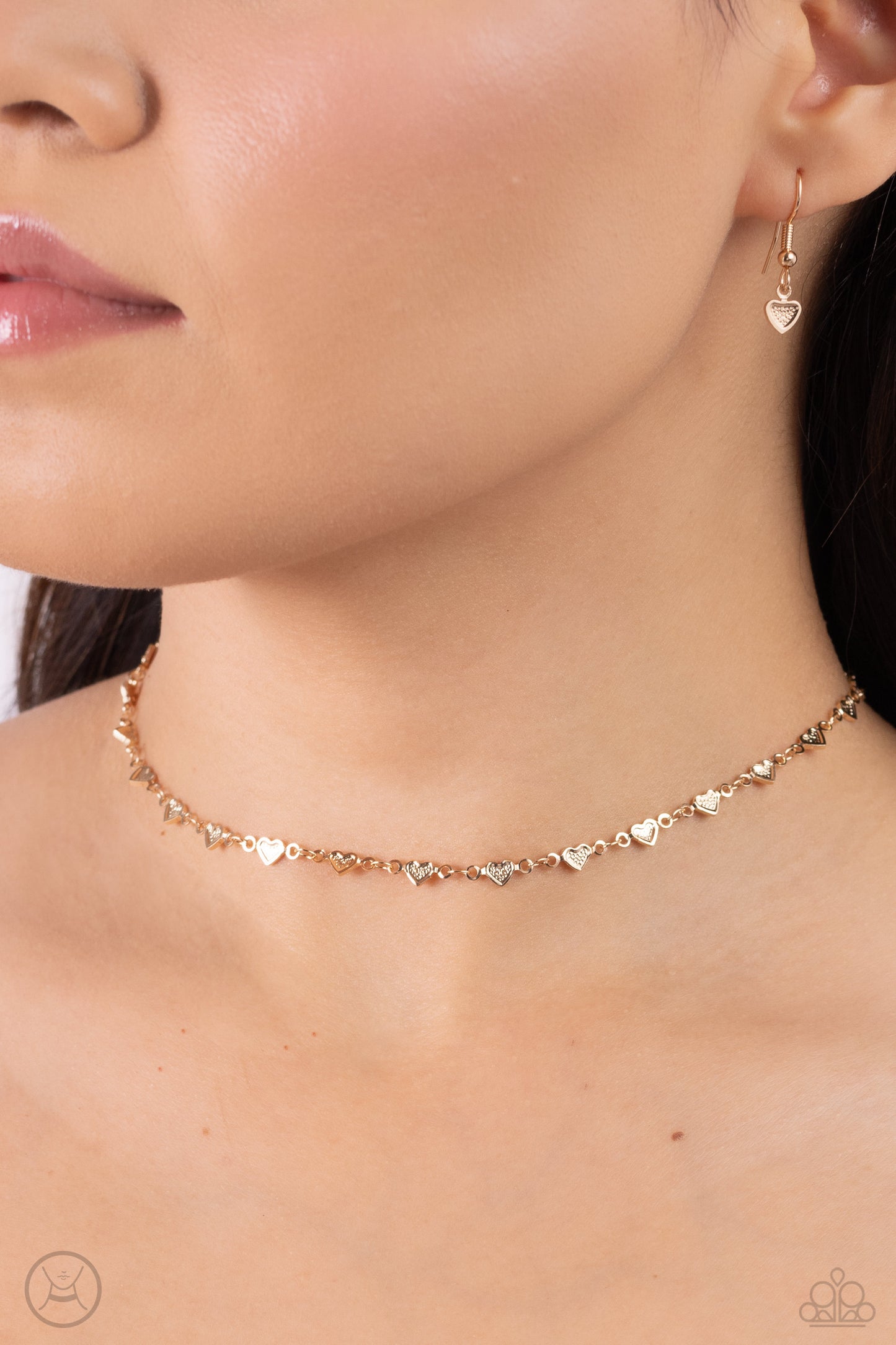Cupid Catwalk - Gold Choker Necklace - Paparazzi Accessories
