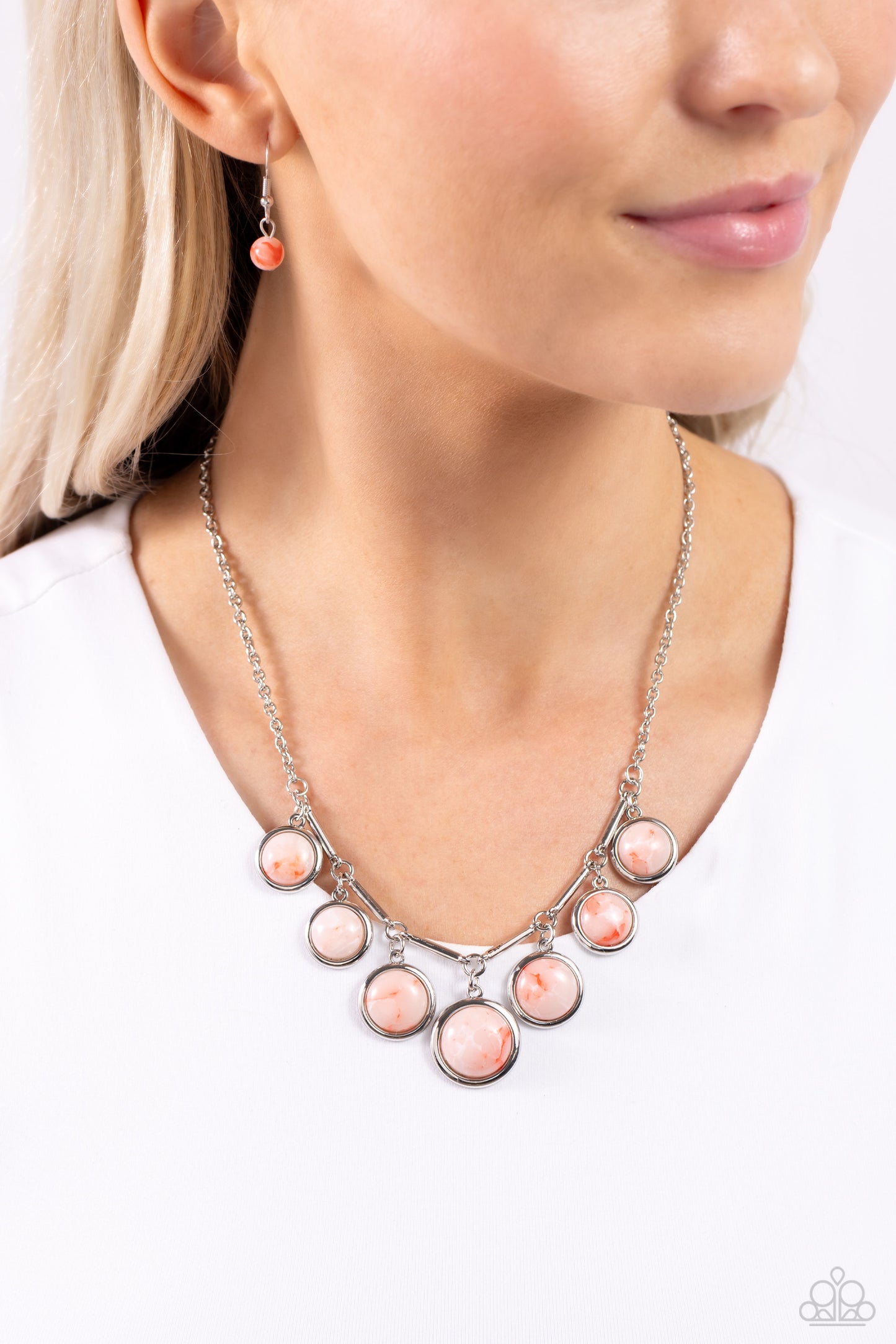 Rustic Recognition - Orange Necklace - Paparazzi Accessories
