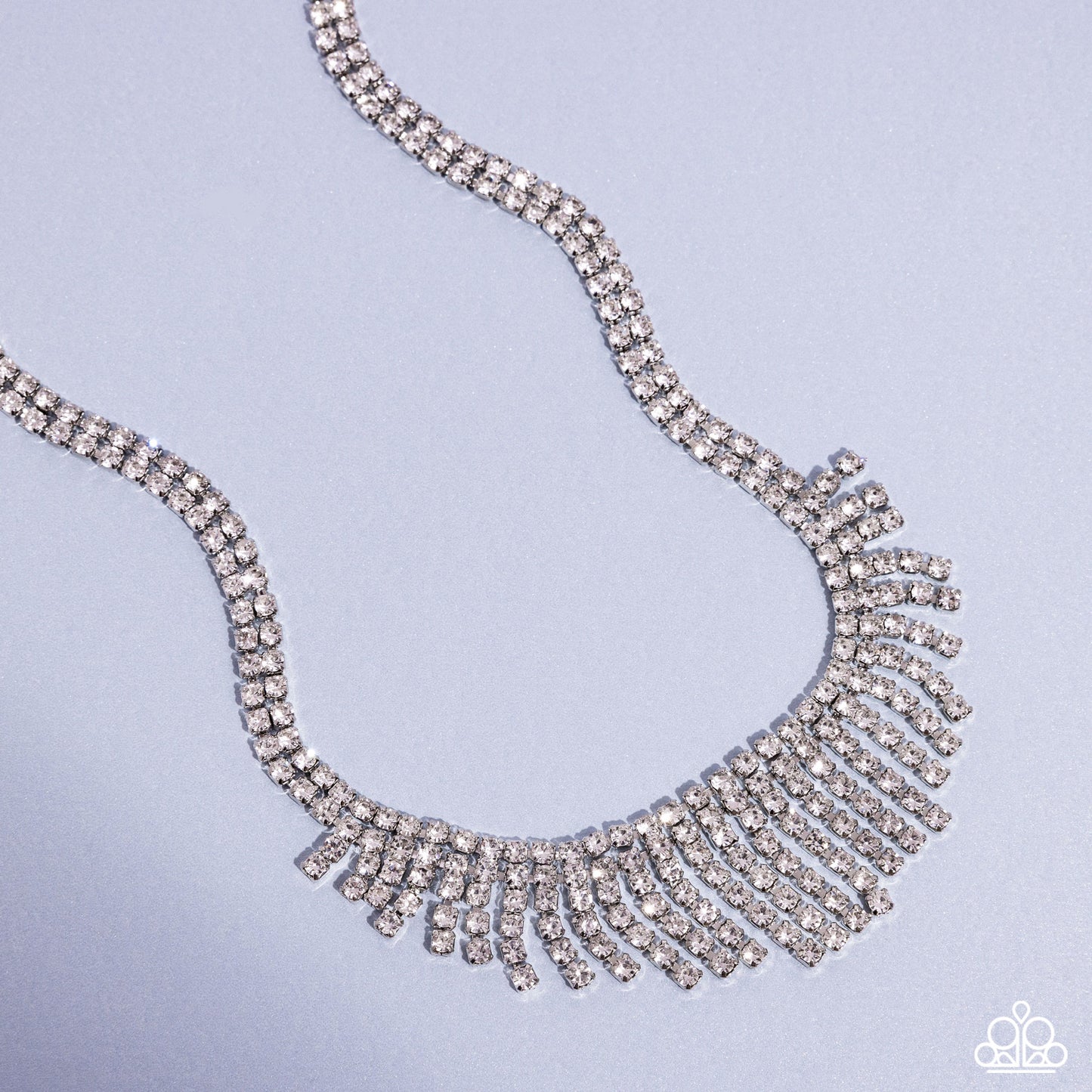 Daring Decadence - White Necklace - Life of the Party Exclusive - Paparazzi Accessories