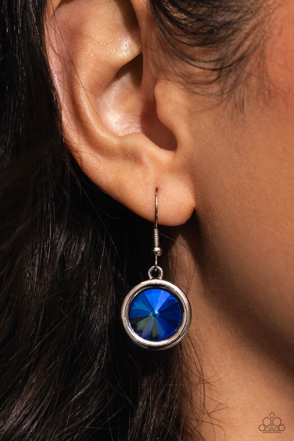 Cheers to Confidence - Blue UV Gemstone Silver Necklace - Paparazzi Accessories
