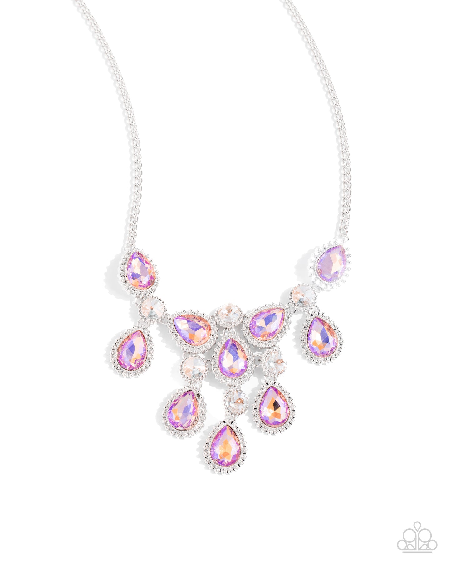 Dripping in Dazzle - Orange UV Shimmer Necklace - Paparazzi Accessories