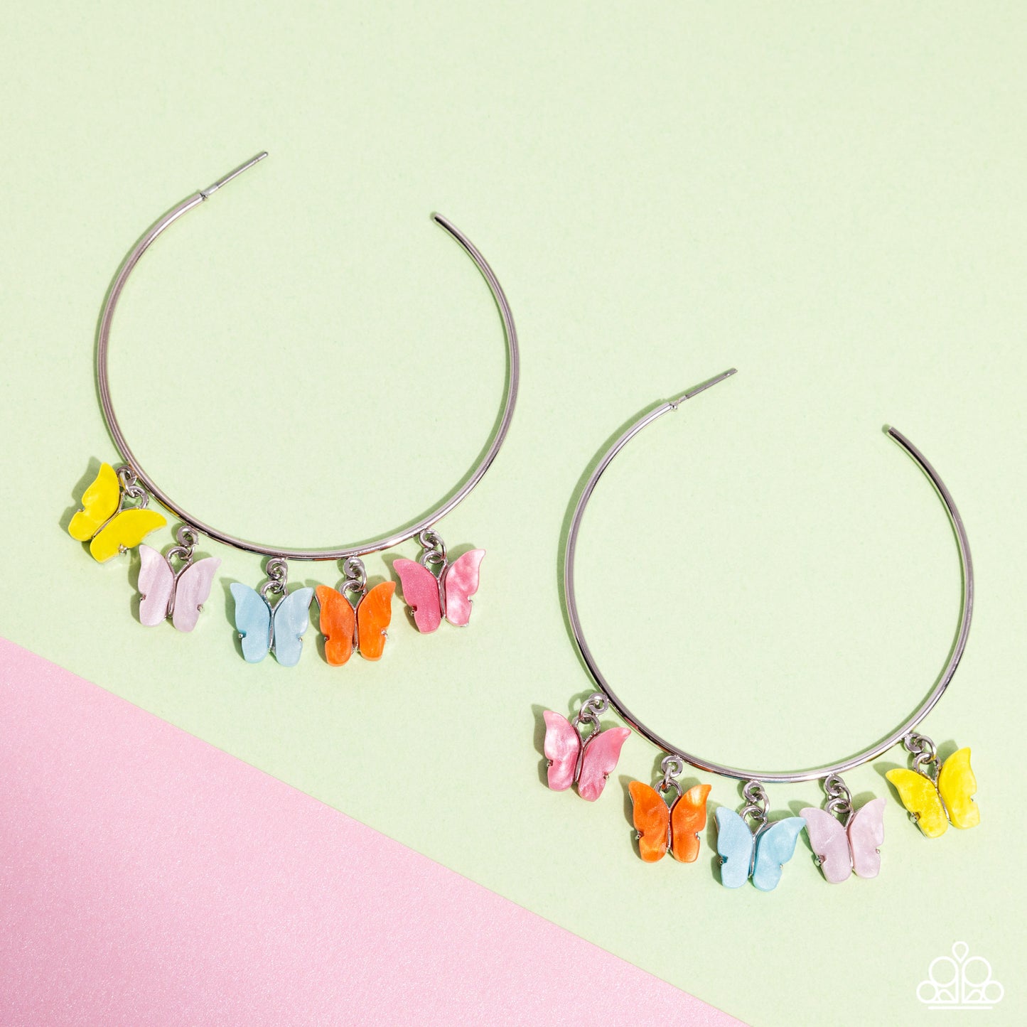 Bemusing Butterflies - Multi Hoop Earrings - Life of the Party Exclusive - Paparazzi Accessories