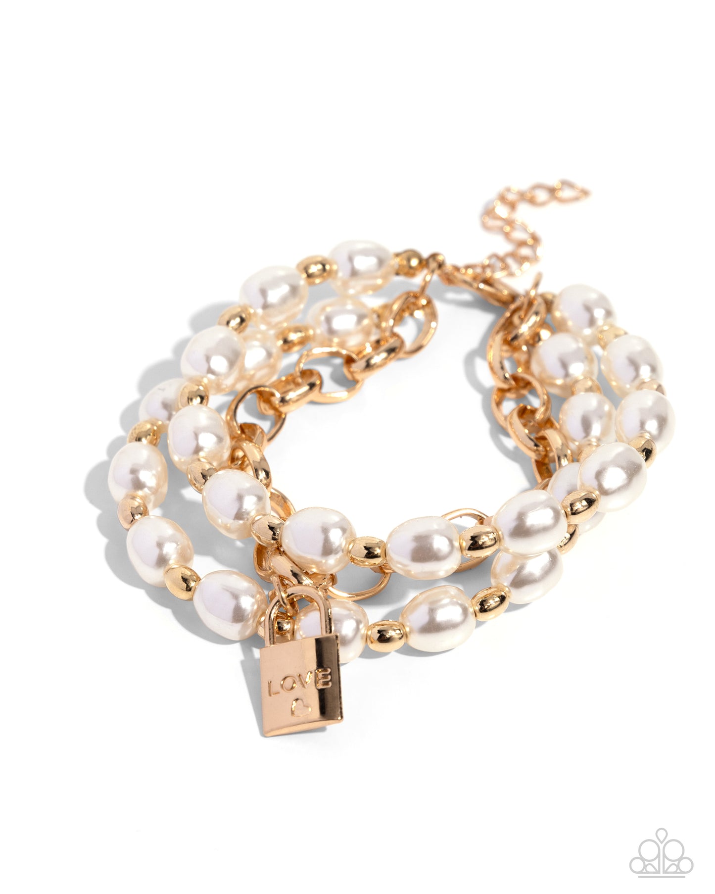 LOVE-Locked Legacy - Gold Clasp Bracelet - Paparazzi Accessories