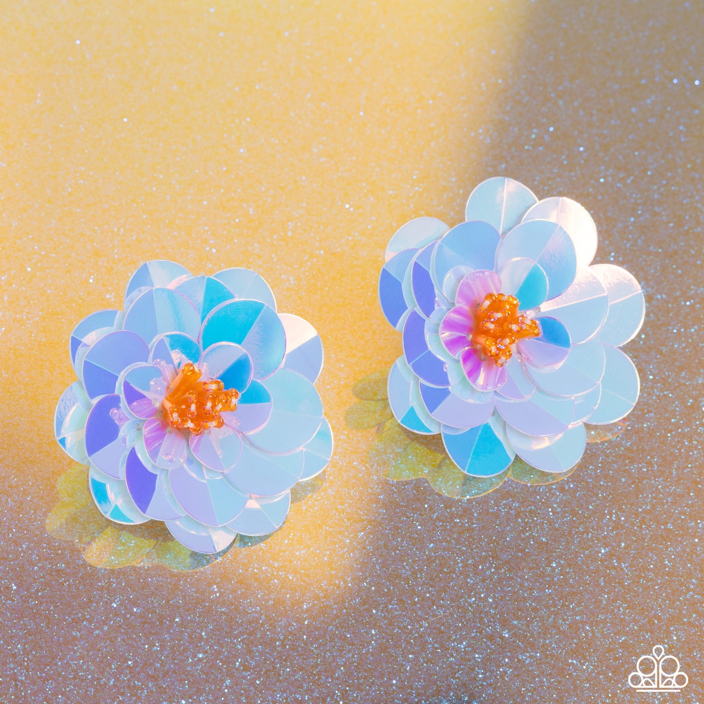 Floating Florals - Multi Sequin Post Earrings - Life of the Party Exclusive - Paparazzi Accessories