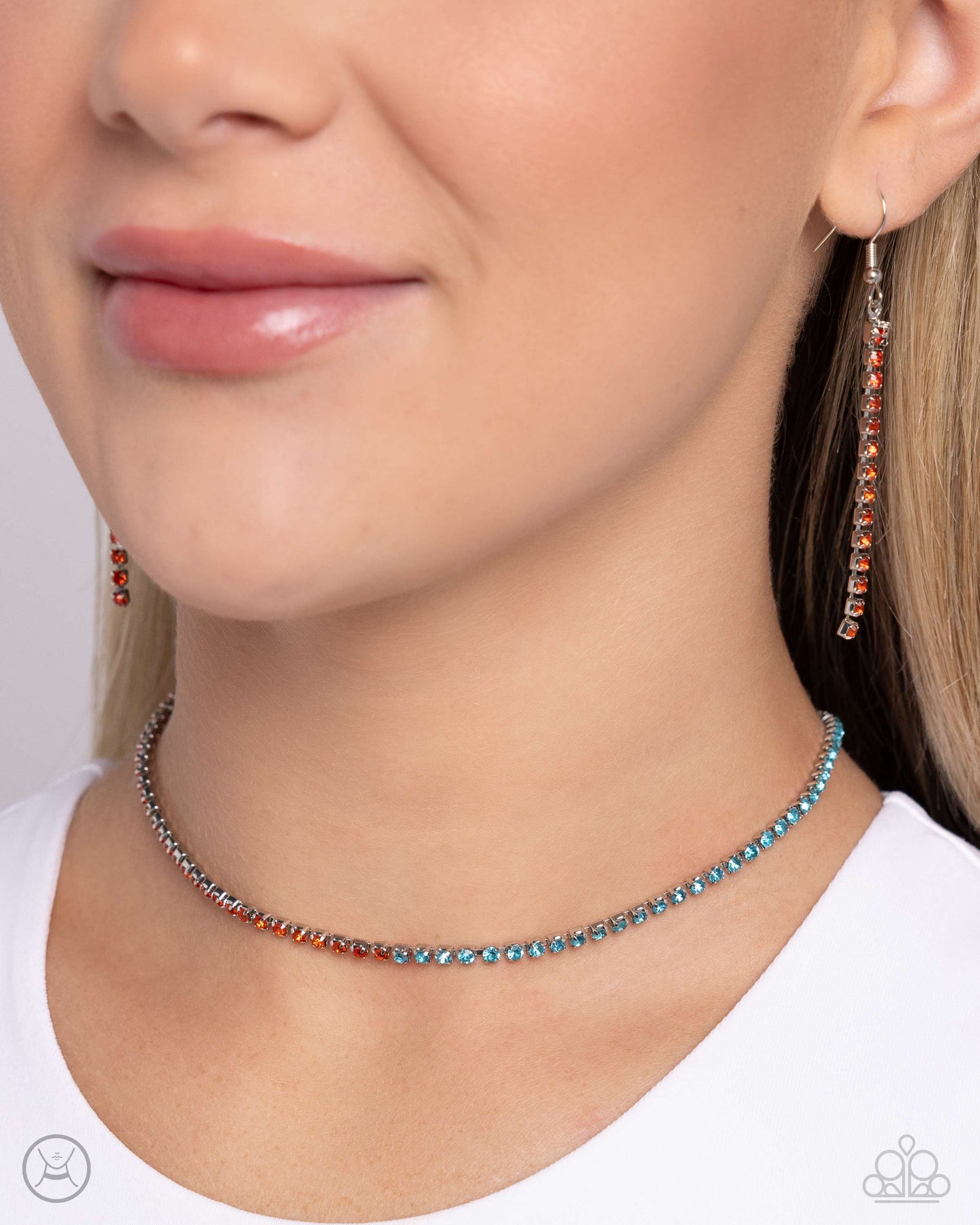 Dedicated Duo - Orange Choker Necklace - Paparazzi Accessories