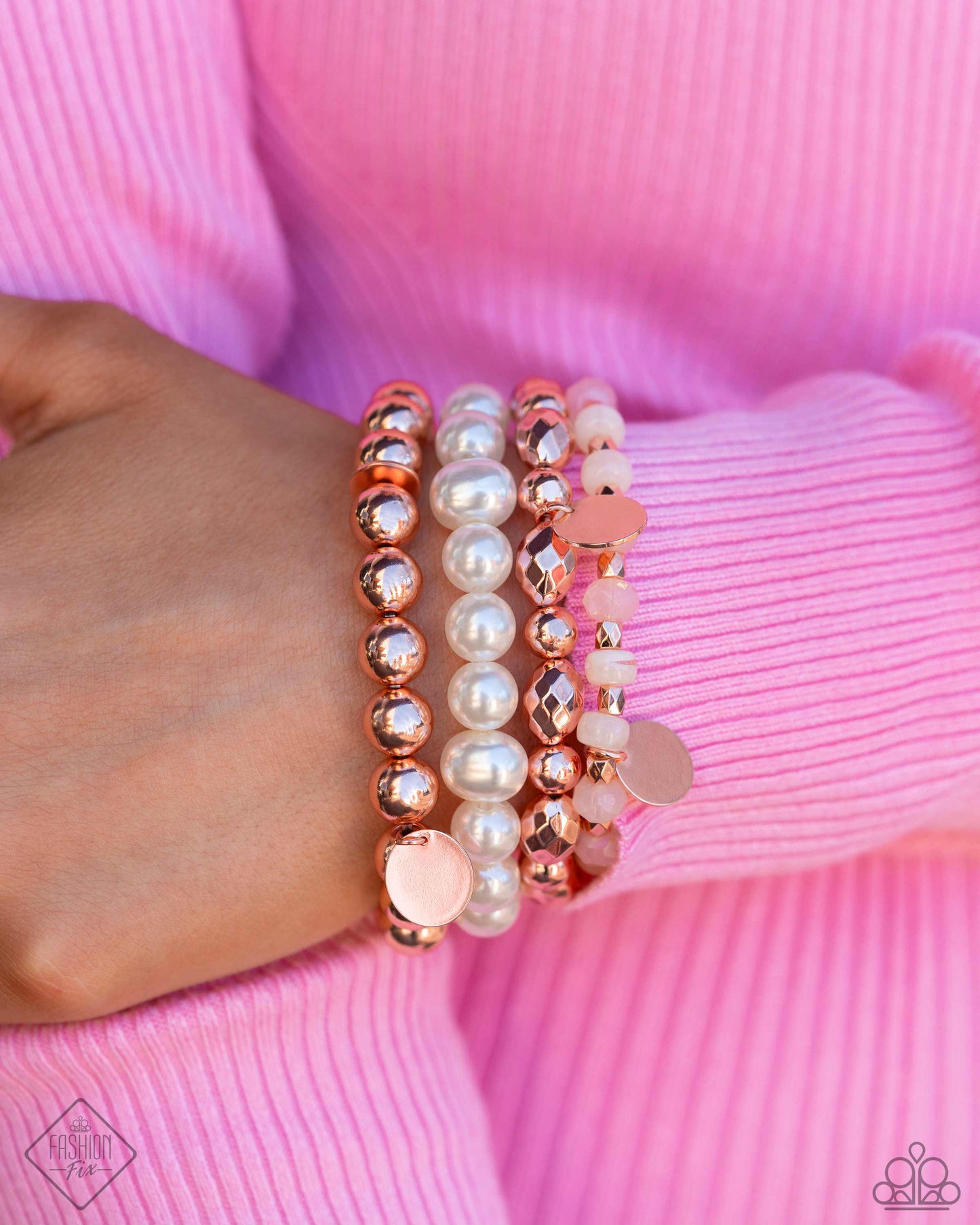 Dawn Demonstration - Copper Stretchy Bracelet - Paparazzi Accessories