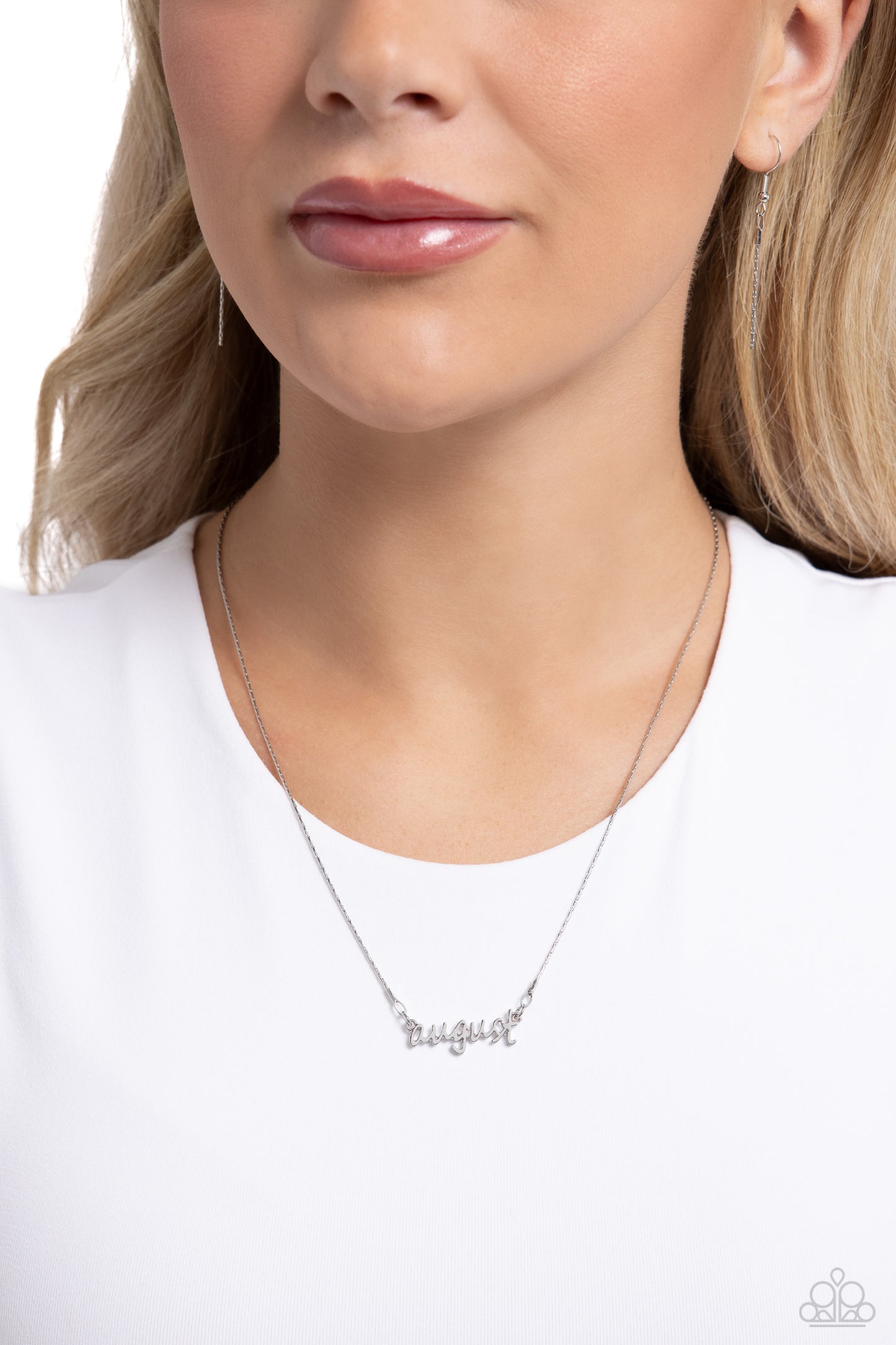 Birth Month Bling - August - Silver Necklace - Paparazzi Accessories