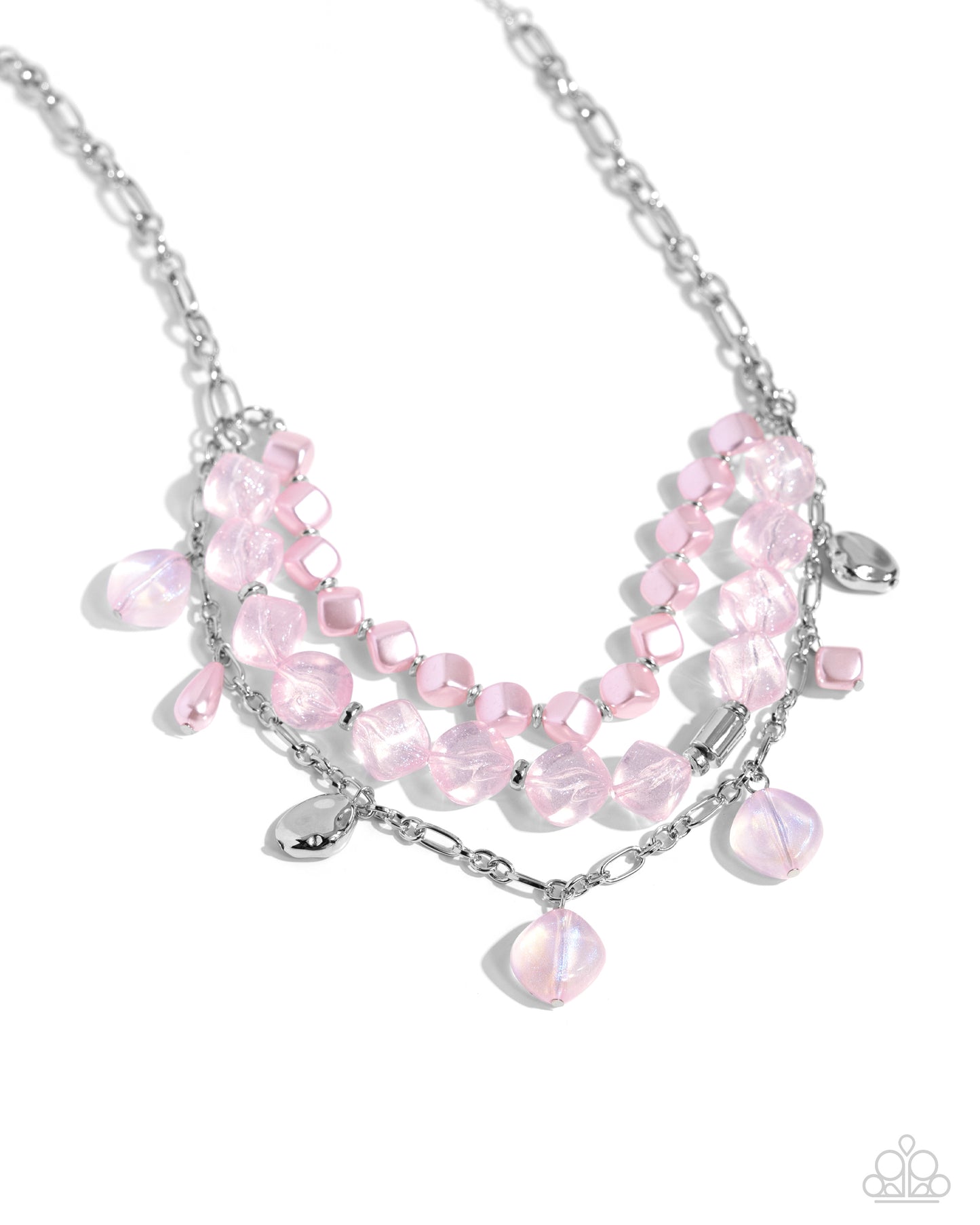 Cubed Cameo - Pink Necklace - Paparazzi Accessories