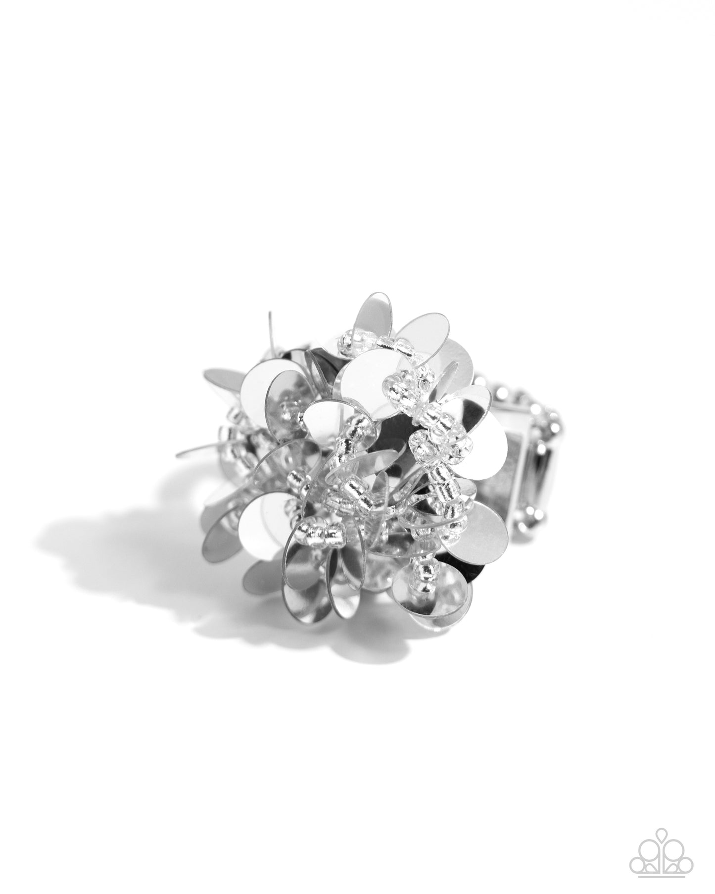 Dynamic Disco - Silver Ring - Paparazzi Accessories