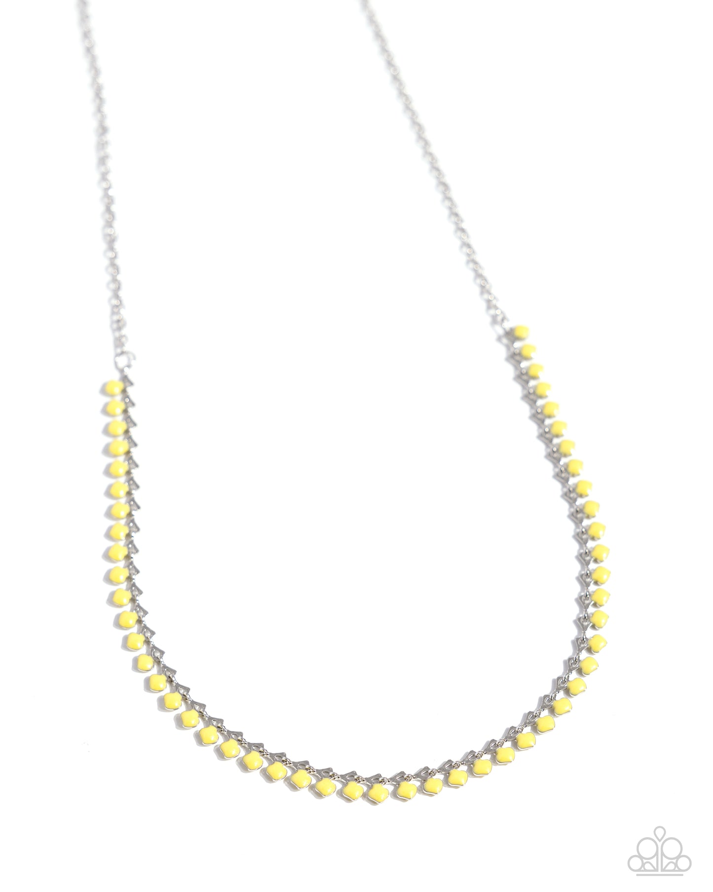 Colored Cadence - Yellow Necklace - Paparazzi Accessories