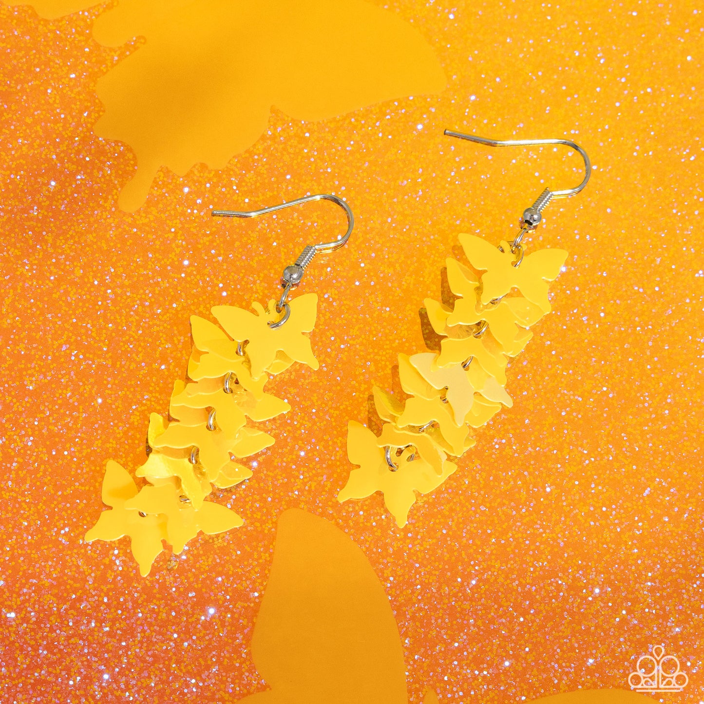 Aerial Ambiance - Yellow Fishhook Earrings - Paparazzi Accessories