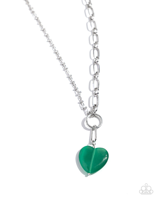 Definition of HEART - Green Necklace - Paparazzi Accessories