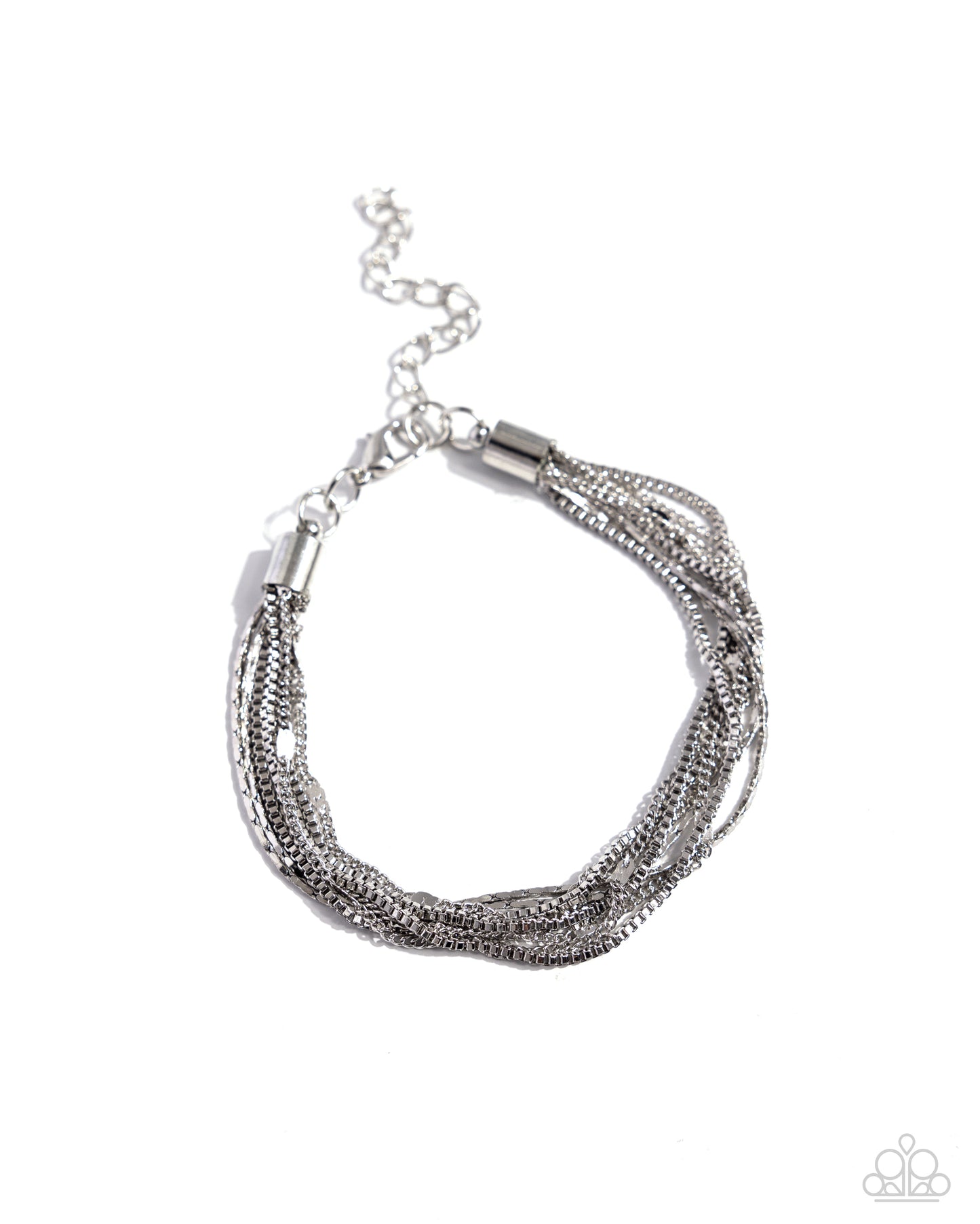 Delicate Darling - Silver Chains Clasp Bracelet - Paparazzi Accessories
