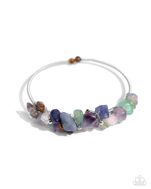Dainty Deconstruction - Multi Flex Cuff Bracelet - Paparazzi Accessories