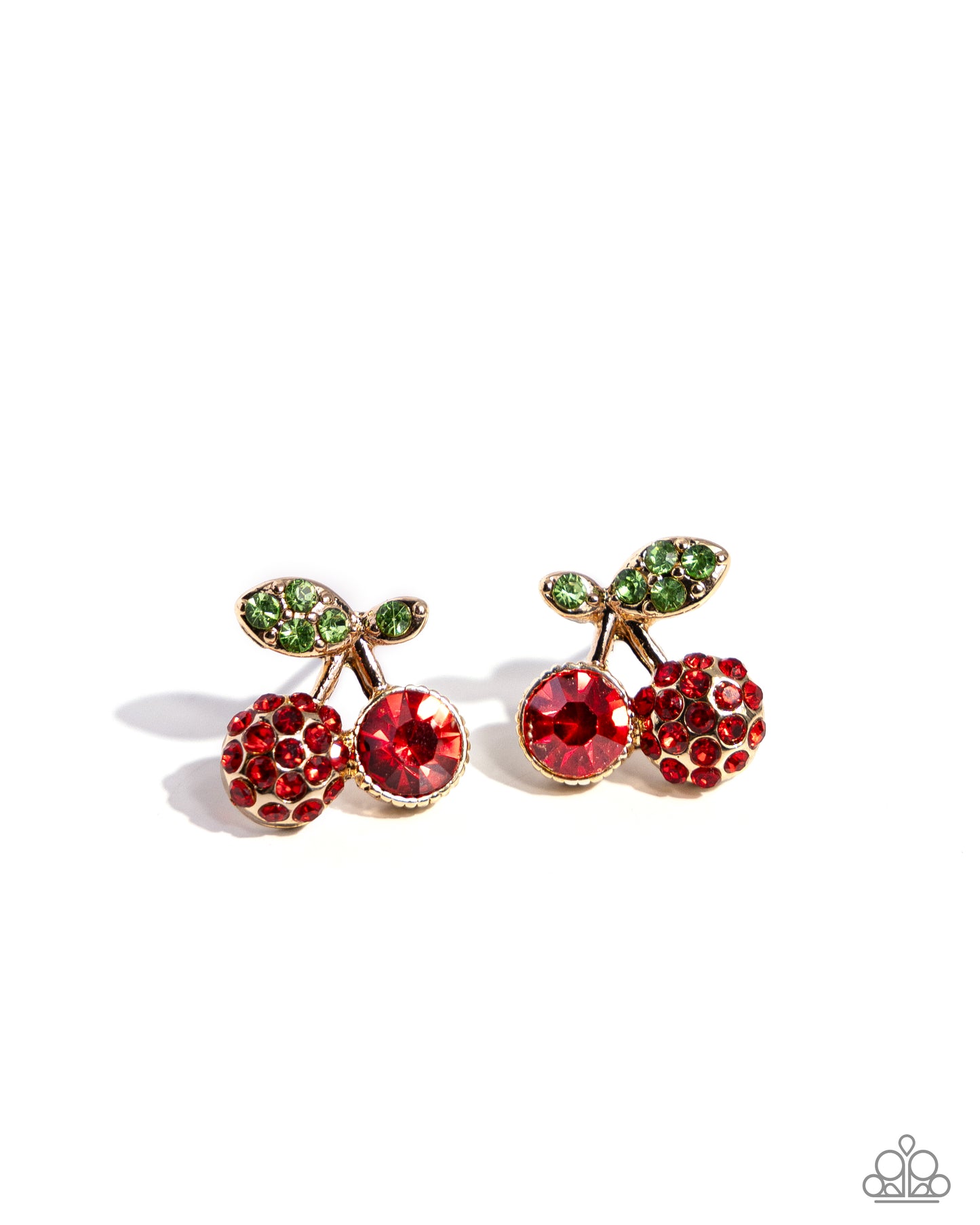 Cherry Candidate - Gold Post Earrings - Paparazzi Accessories