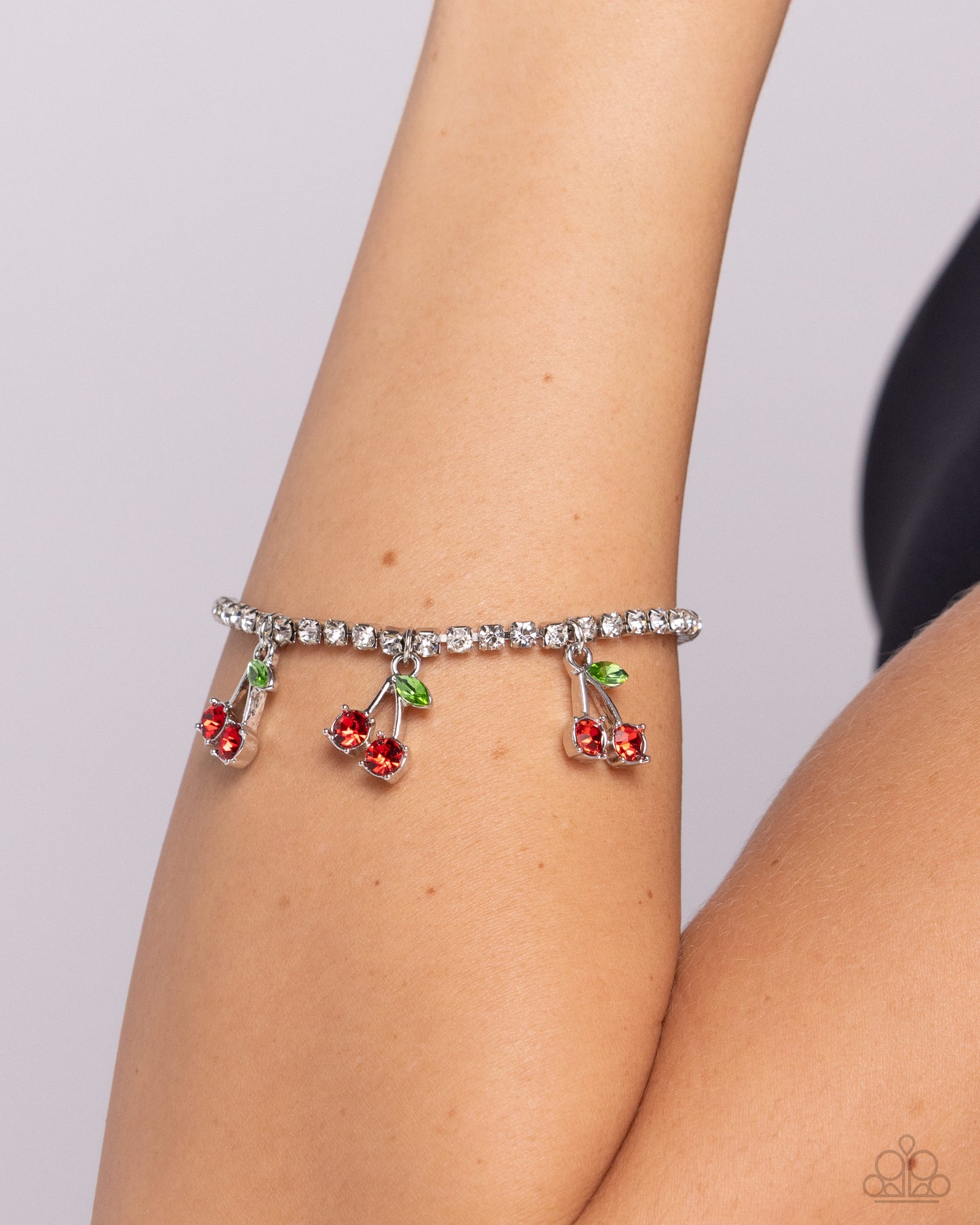 Candid Cherries - Red Clasp Bracelet - Paparazzi Accessories