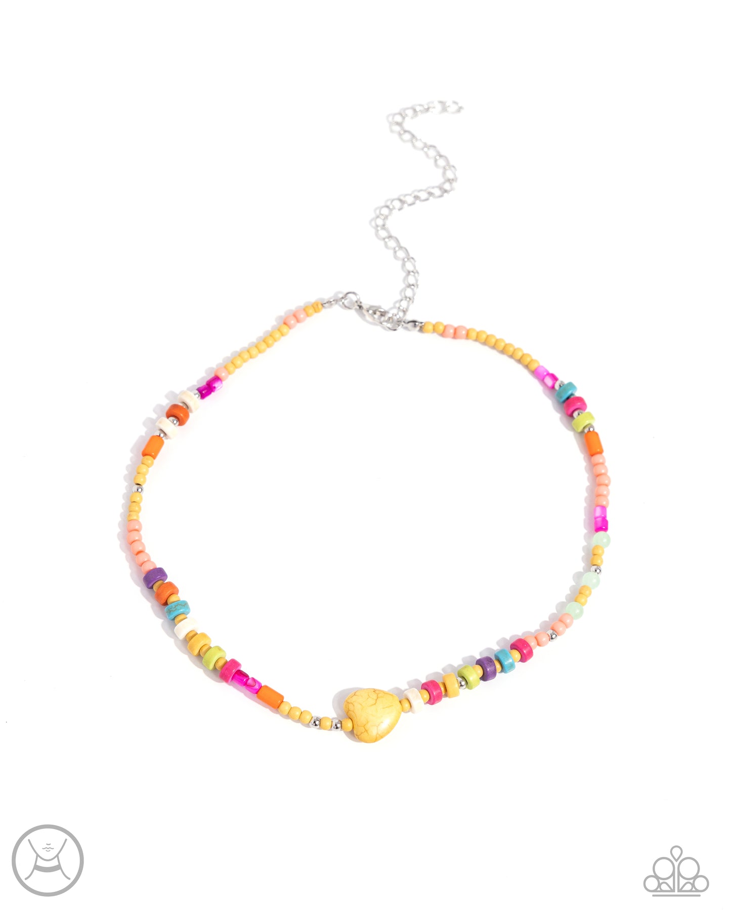 Y2K Energy - Yellow Choker Necklace - Paparazzi Accessories