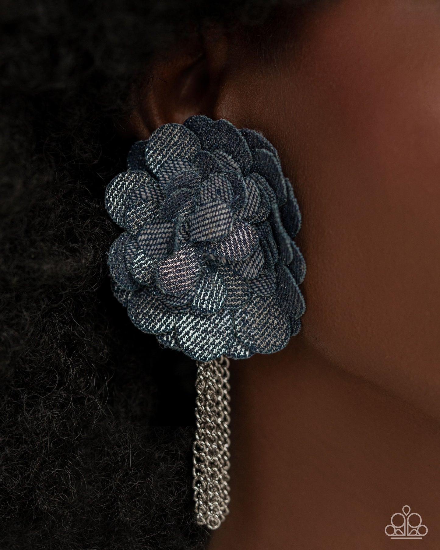 Dauntless Denim - Blue Post Earrings - Paparazzi Accessories