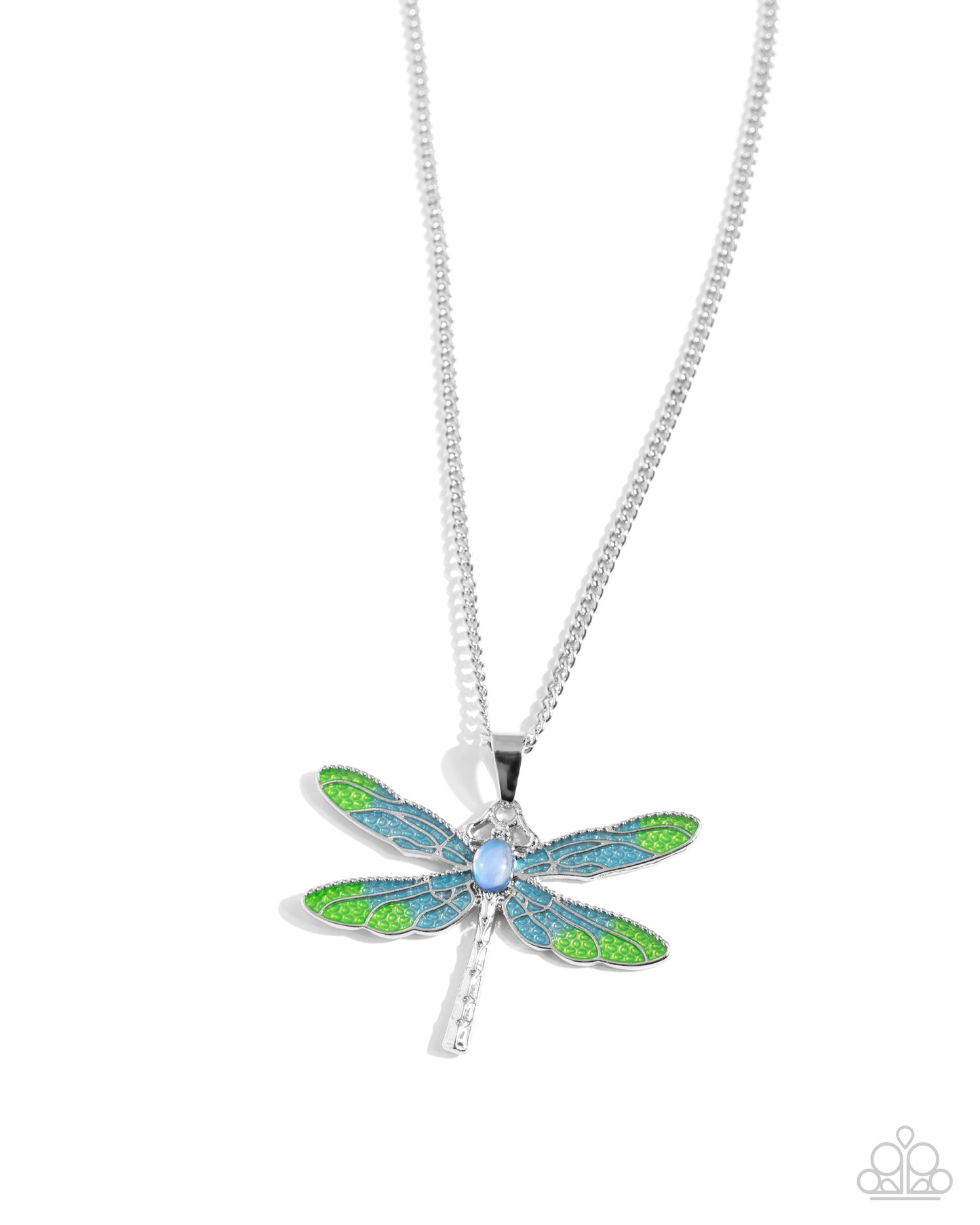 DRAGONFLY to the Sky - Blue Pendant Necklace - Paparazzi Accessories