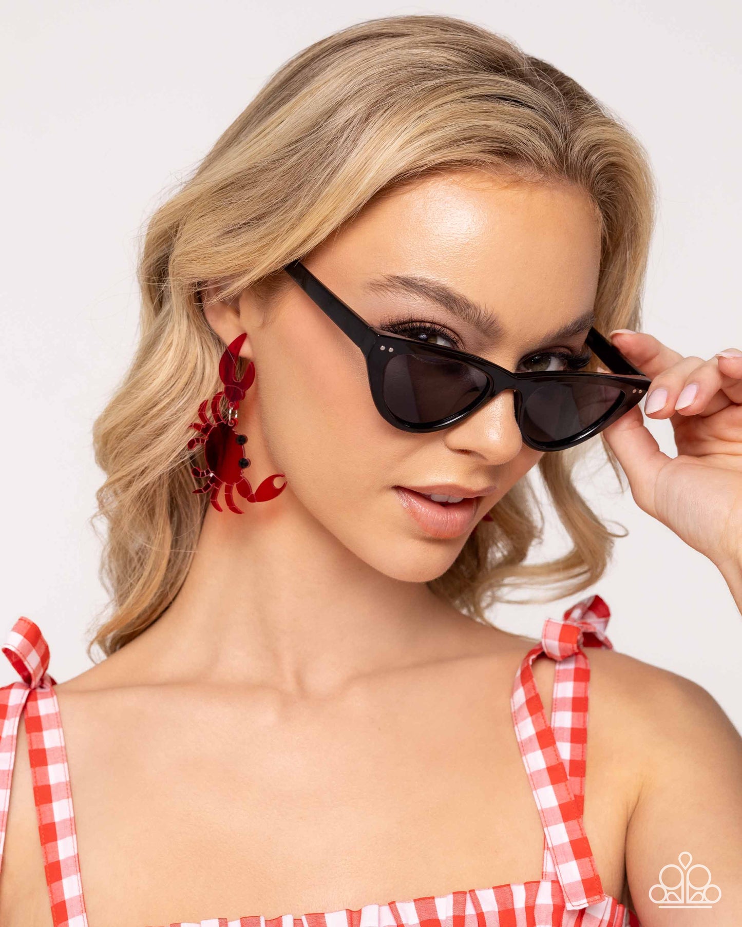 Crab Couture - Red Post Earrings - Paparazzi Accessories
