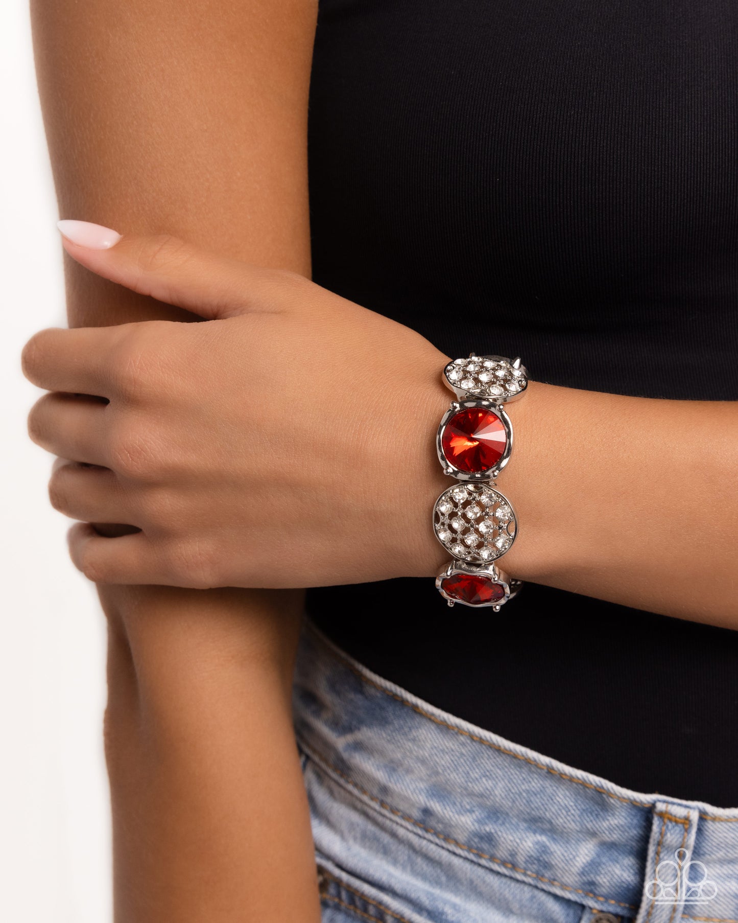 Refined Refresh - Red Stretchy Bracelet - Paparazzi Accessories