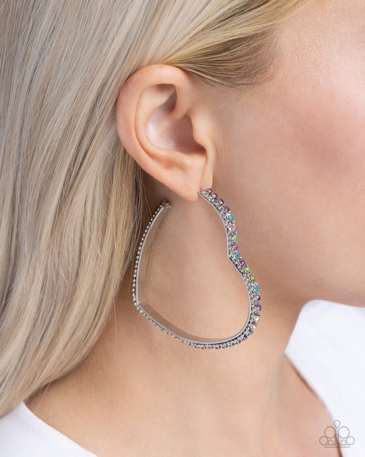 Halftime Hearts - Multi Hoop Earrings - Paparazzi Accessories