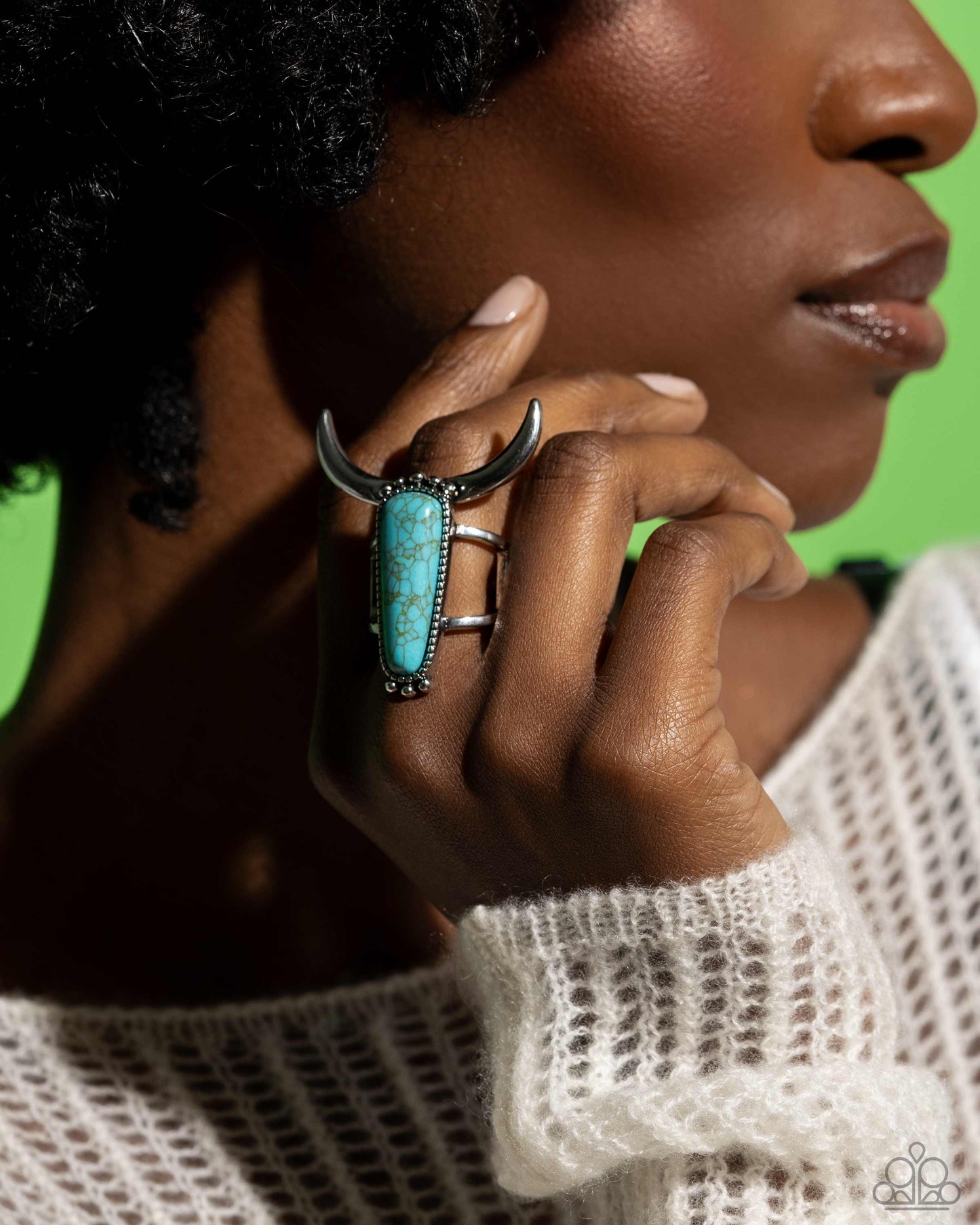 Longhorn Luxe - Turquoise Ring - Paparazzi Accessories