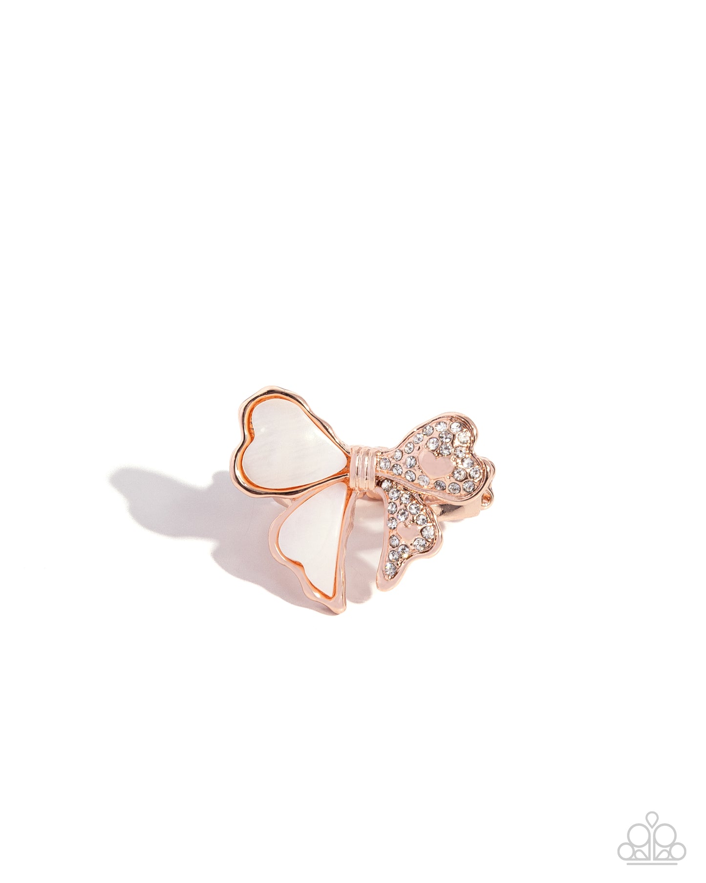 BOW-stopper - Rose Gold Bow Ring - Paparazzi Accessories