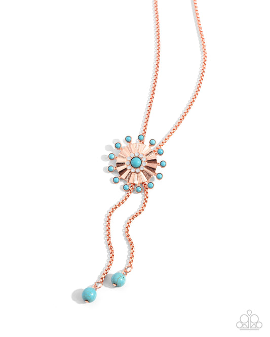 Desert Dalliance - Copper Bolo Necklace - Paparazzi Accessories