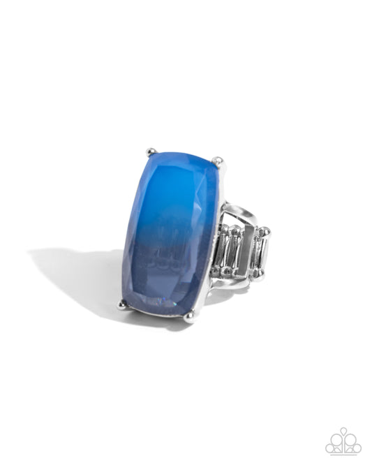 Dramatic Duo - Blue Ring - Paparazzi Accessories