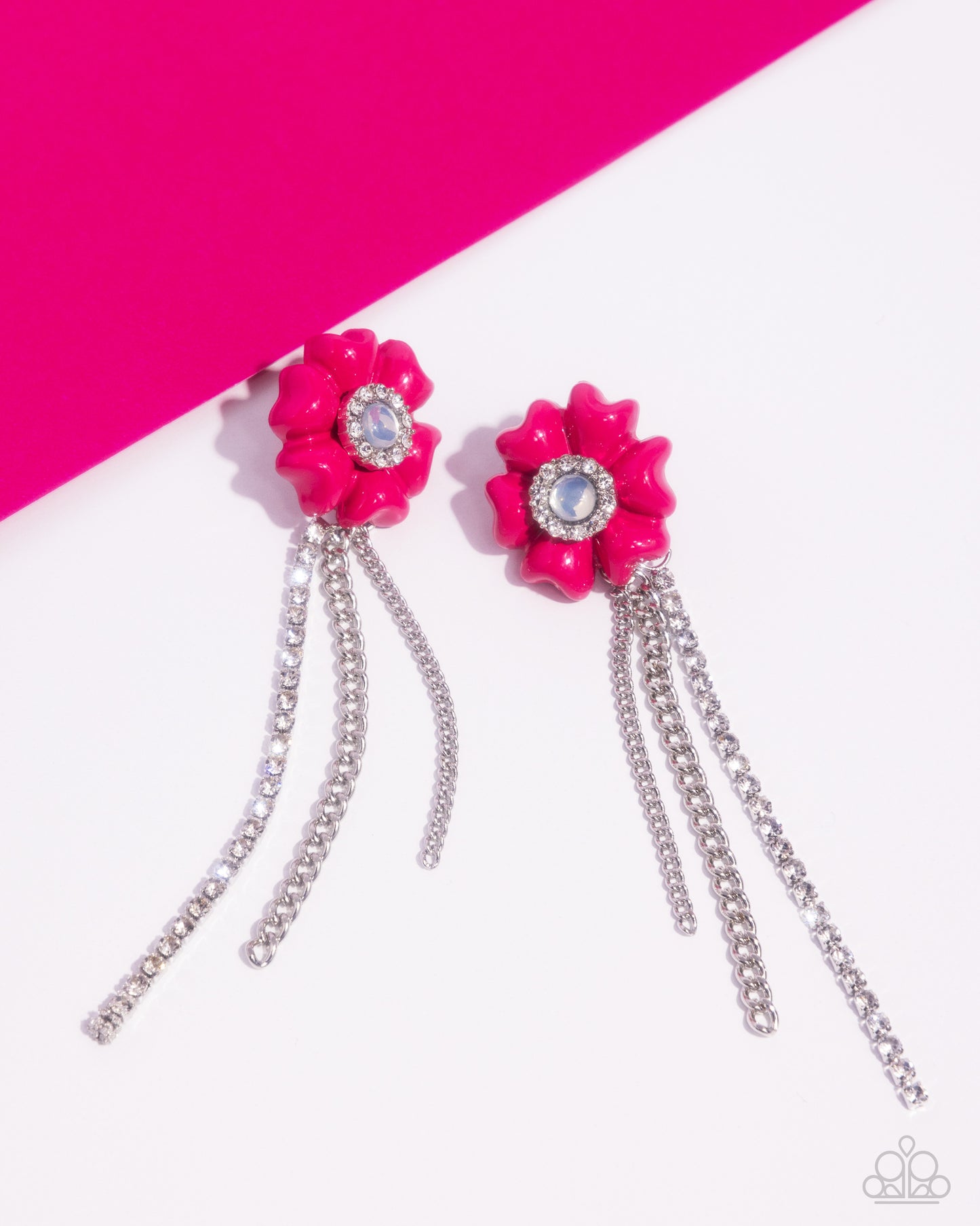 Floral Fuel - Pink Earrings - Paparazzi Accessories
