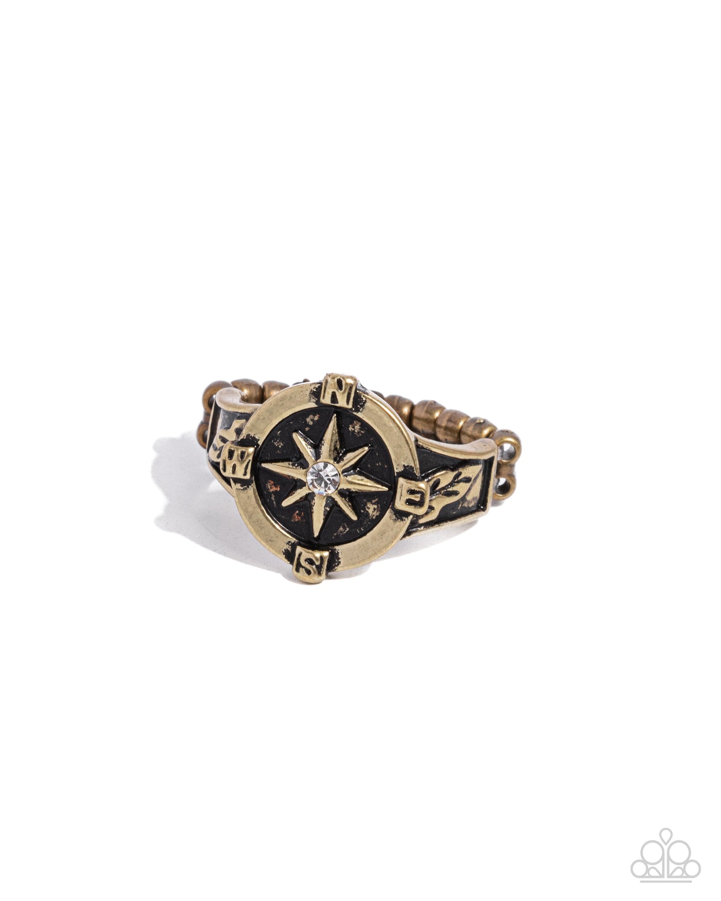 Cultured Compass - Brass Ring - Paparazzi Accessories