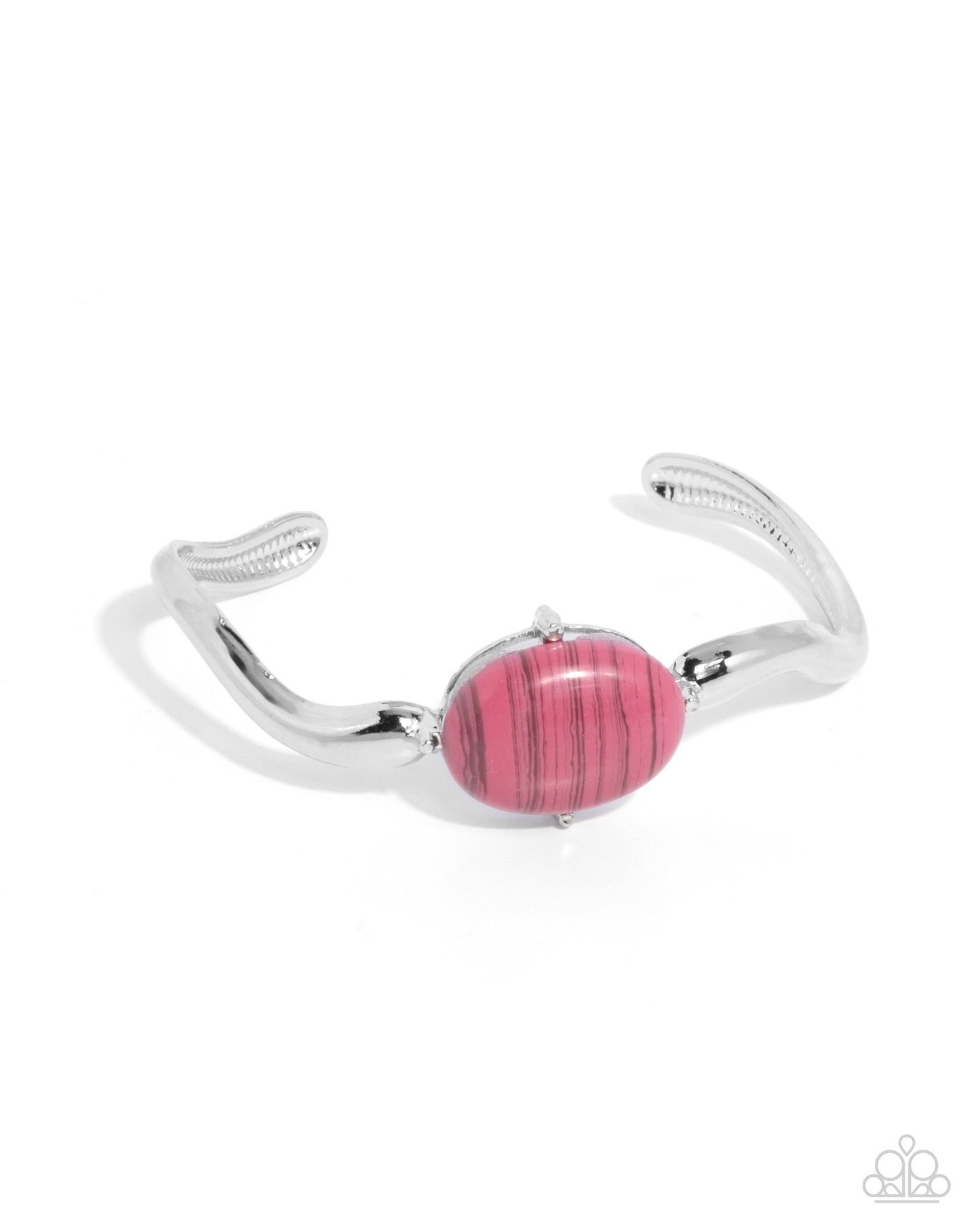 Striped Sensation - Pink Cuff Bracelet - Paparazzi Accessories