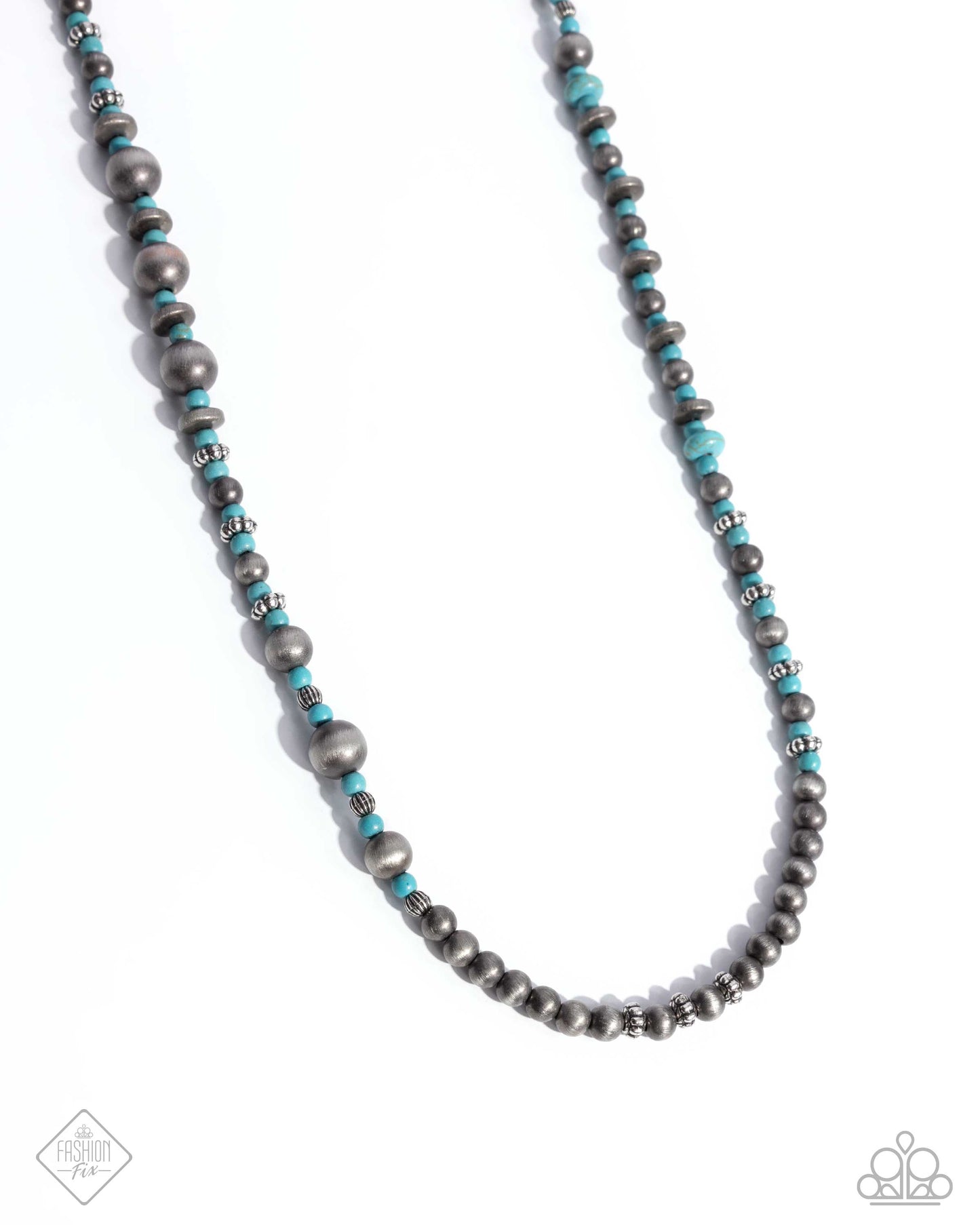 Daring Desert - Blue Stone & Navajo Pearl Necklace - Paparazzi Accessories